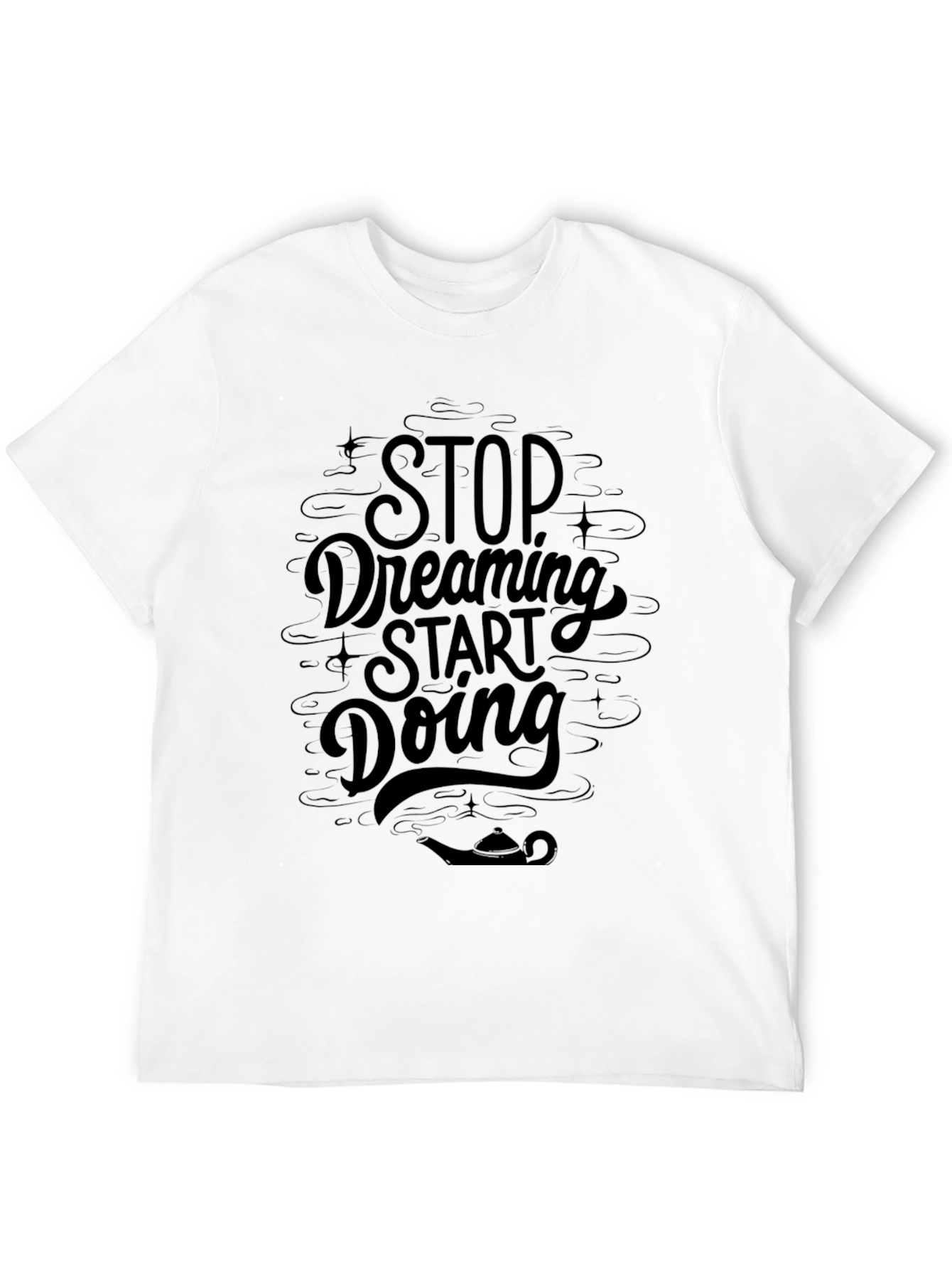 Stop Dreaming Start Doing Black Graphic Tee