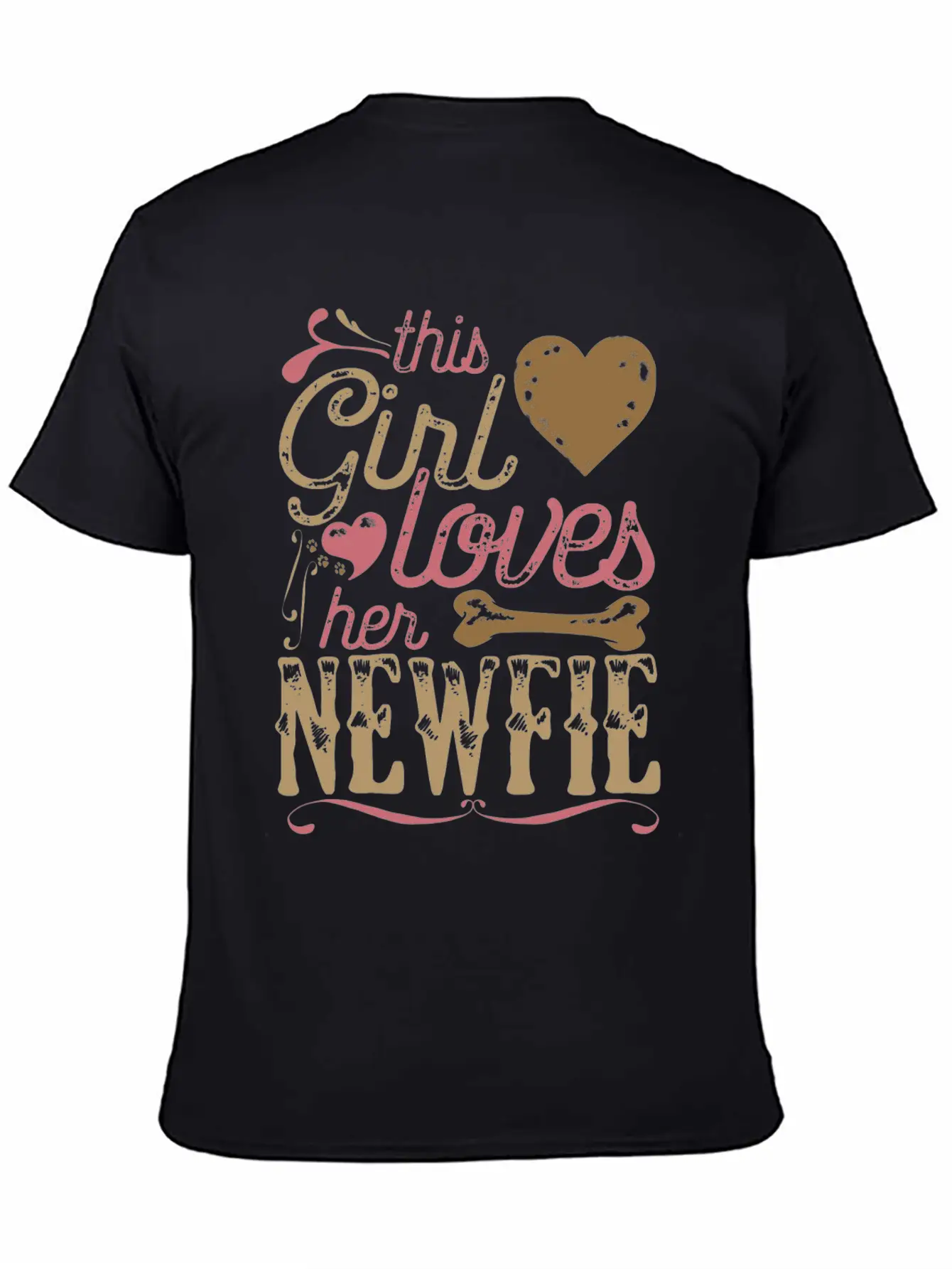 Newfie Newfoundland Dog Shirt Gift Dogs Stylish Everyday T-Shirt – Unisex Basic Cotton Tee