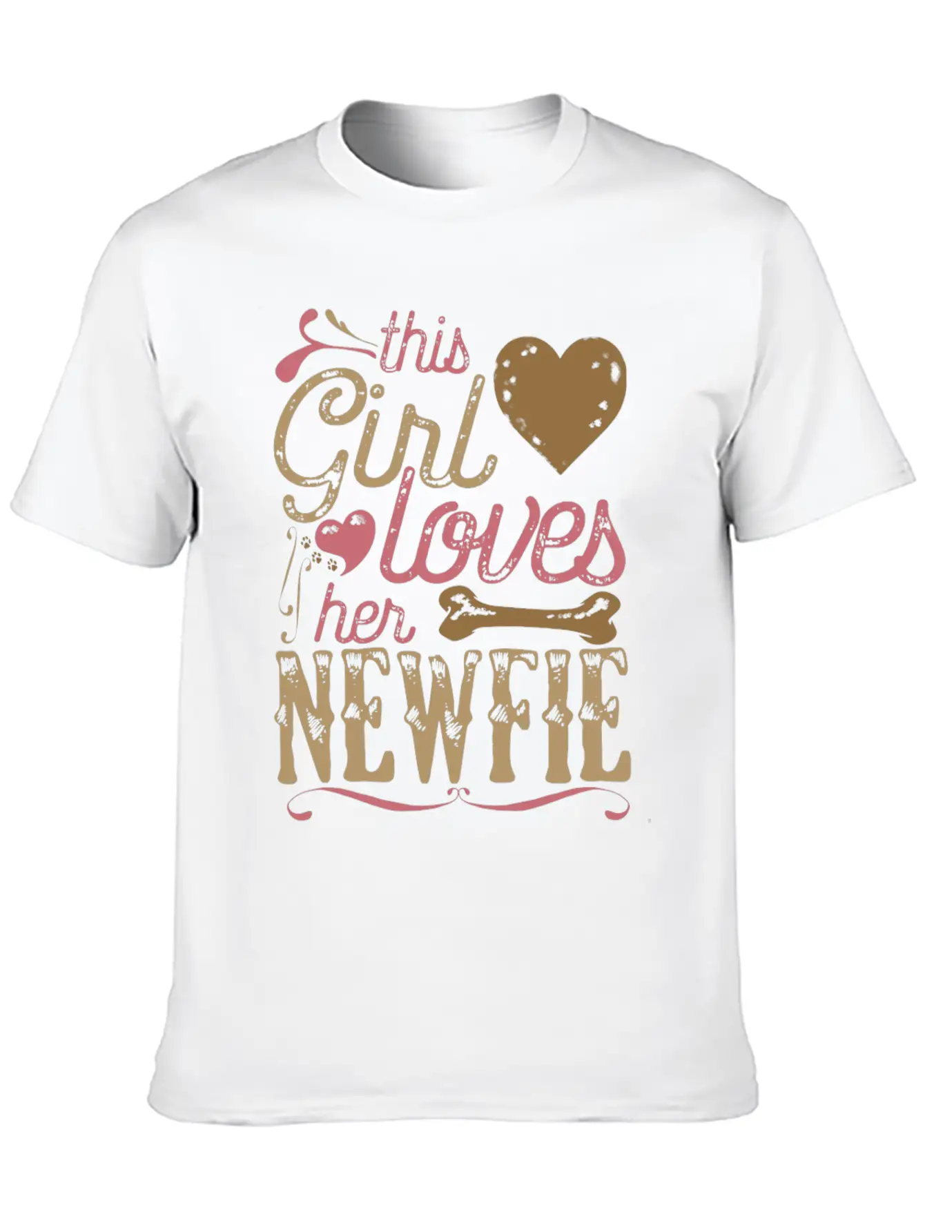 Newfie Newfoundland Dog Shirt Gift Dogs Stylish Everyday T-Shirt – Unisex Basic Cotton Tee