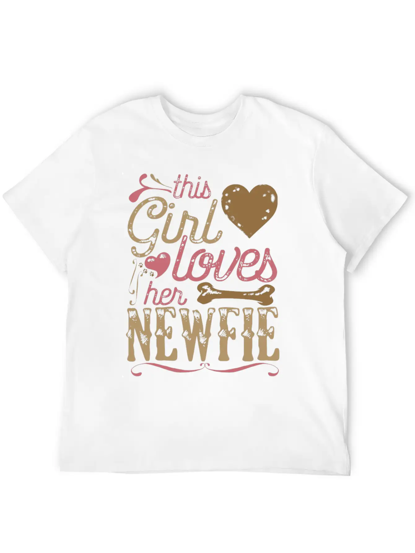 Newfie Newfoundland Dog Shirt Gift Dogs Stylish Everyday T-Shirt – Unisex Basic Cotton Tee