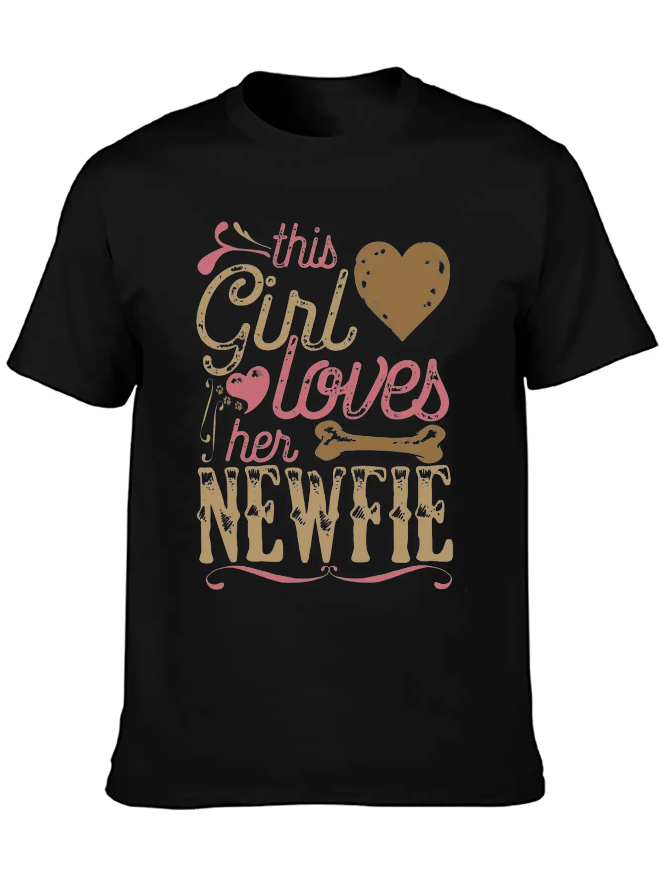 Newfie Newfoundland Dog Shirt Gift Dogs Stylish Everyday T-Shirt – Unisex Basic Cotton Tee