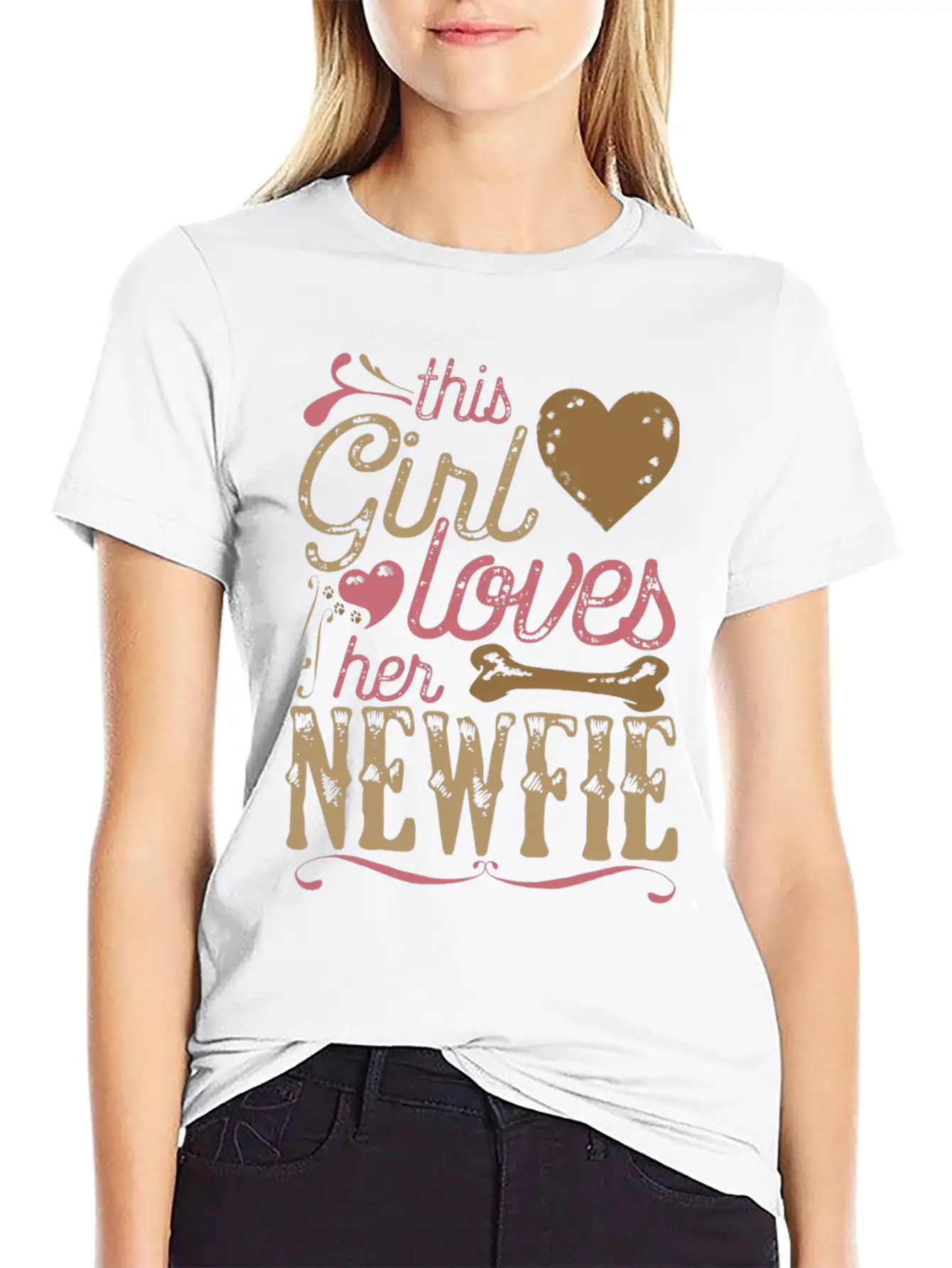 Newfie Newfoundland Dog Shirt Gift Dogs Stylish Everyday T-Shirt – Unisex Basic Cotton Tee