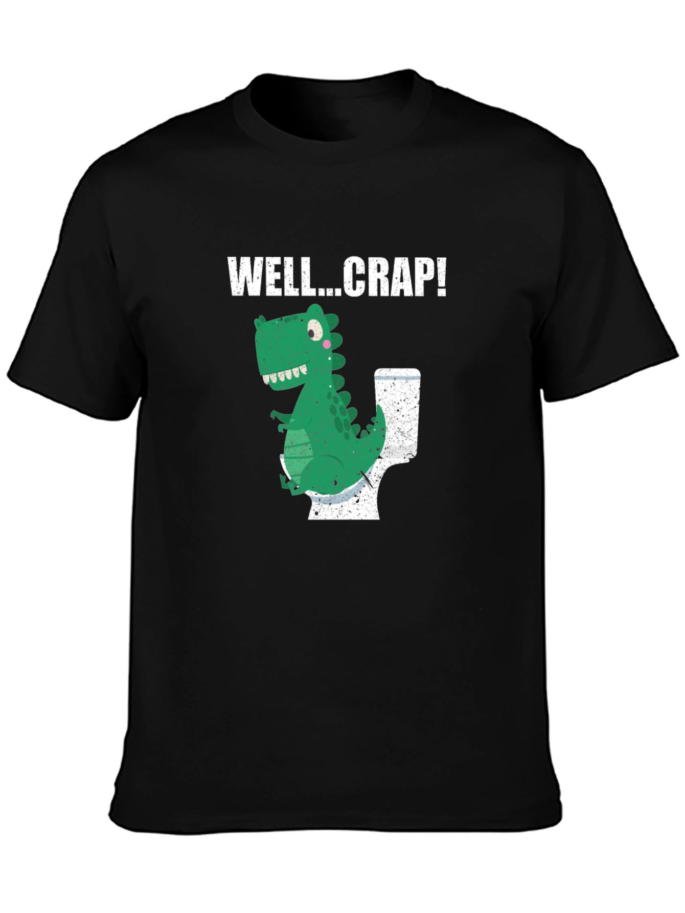 Funny Dinosaur Toilet Humor Graphic T-Shirt