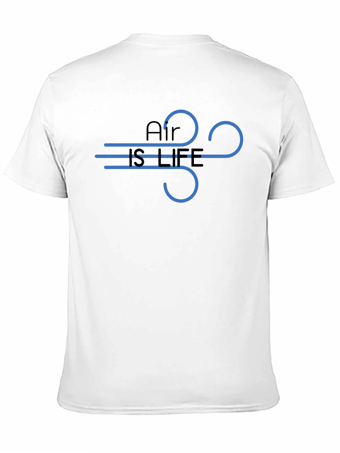 Air is Life Graphic Tee - Black Cotton T-Shirt