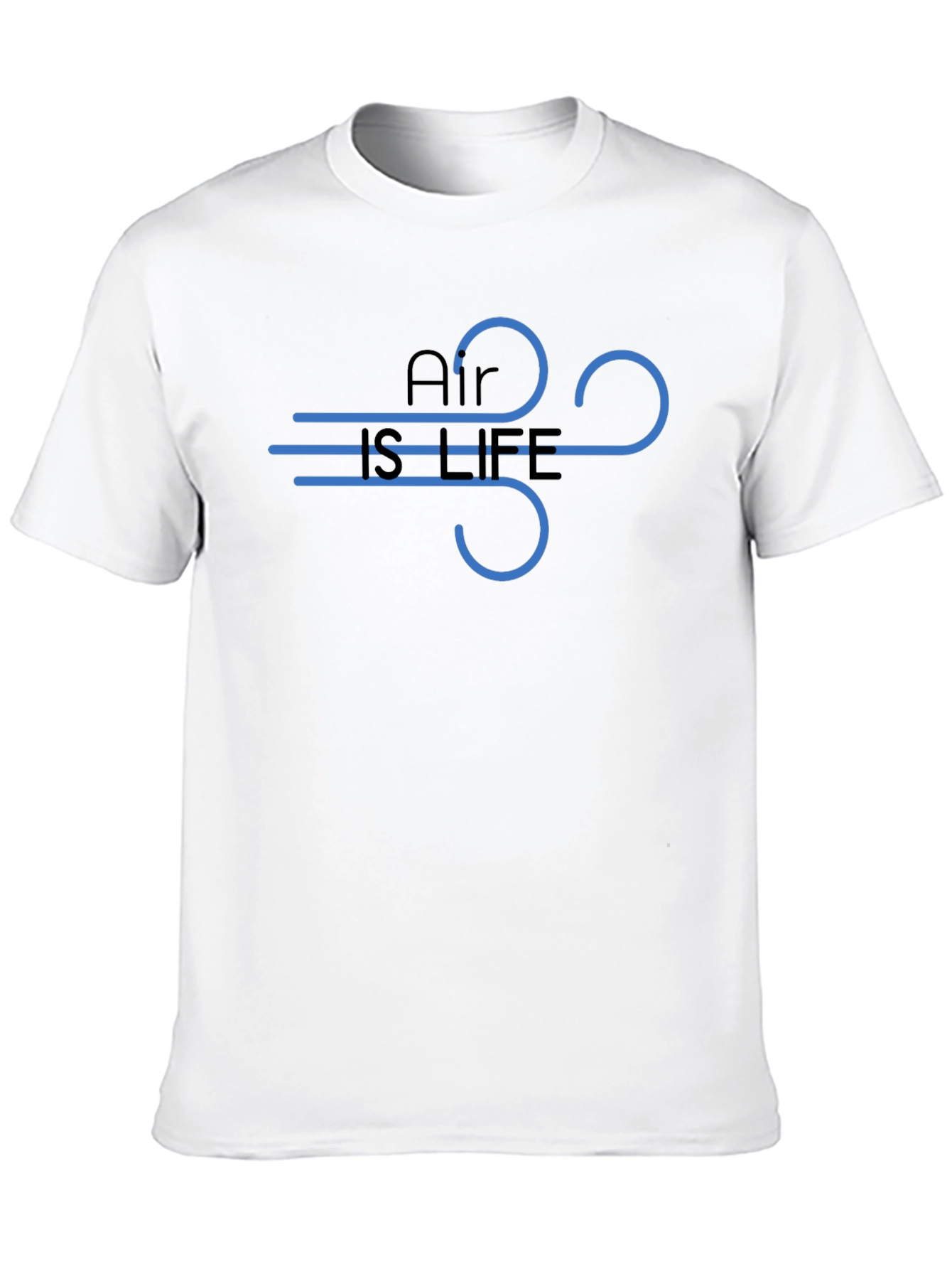 Air is Life Graphic Tee - Black Cotton T-Shirt