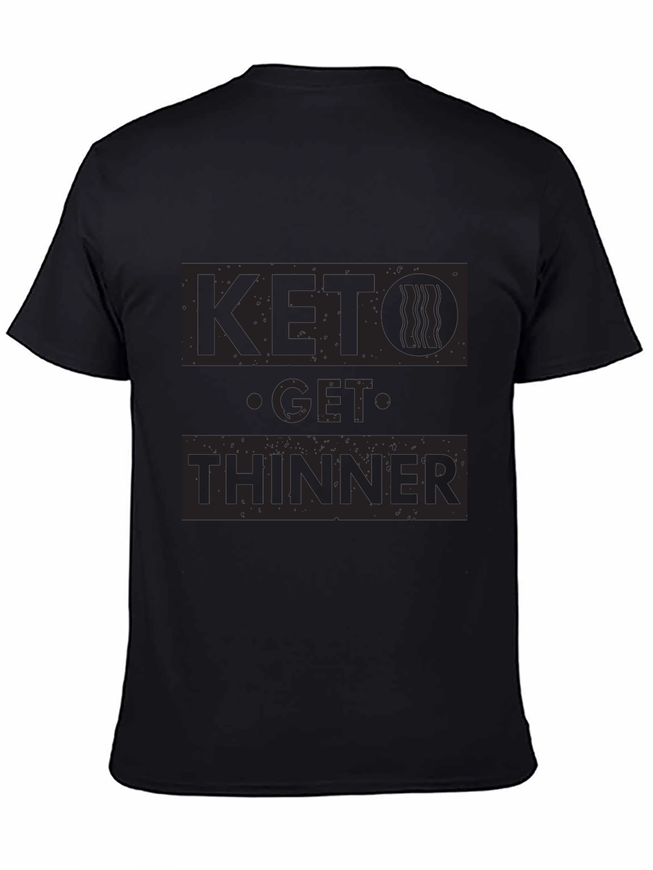 Keto Get Thinner Black Graphic T-Shirt