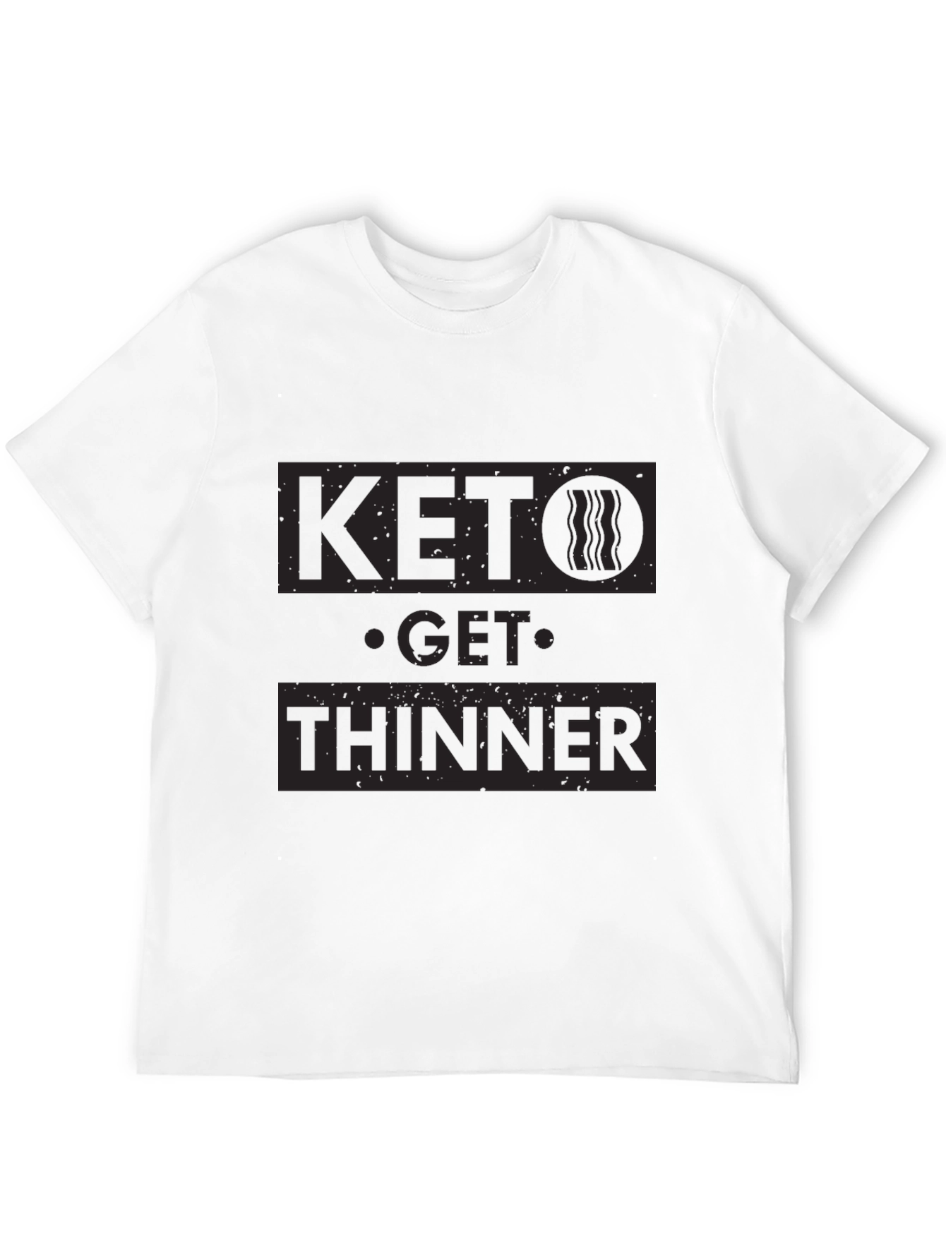 Keto Get Thinner Black Graphic T-Shirt