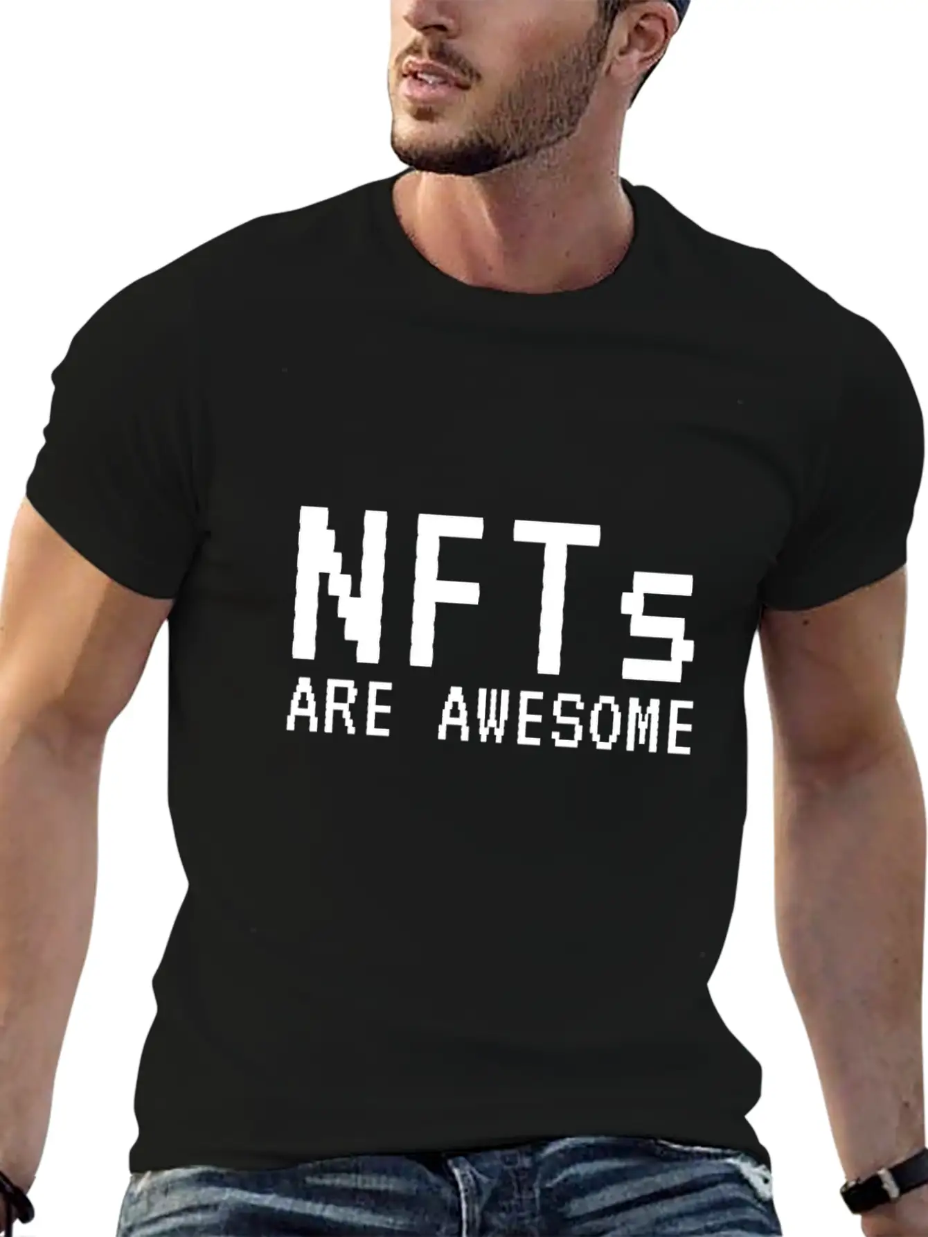 NFTs Are Awesome Non-Fungible Token Unisex Short Sleeve Soft Cotton T-Shirt – Casual Everyday Wear