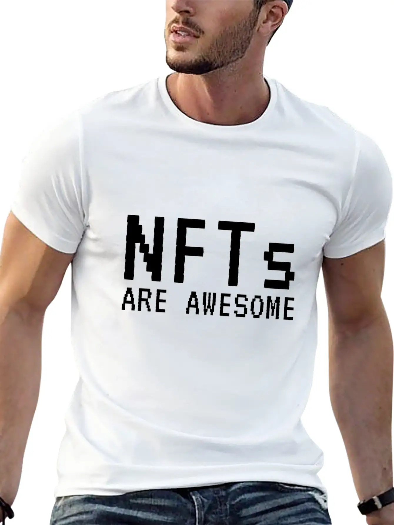 NFTs Are Awesome Non-Fungible Token Unisex Short Sleeve Soft Cotton T-Shirt – Casual Everyday Wear