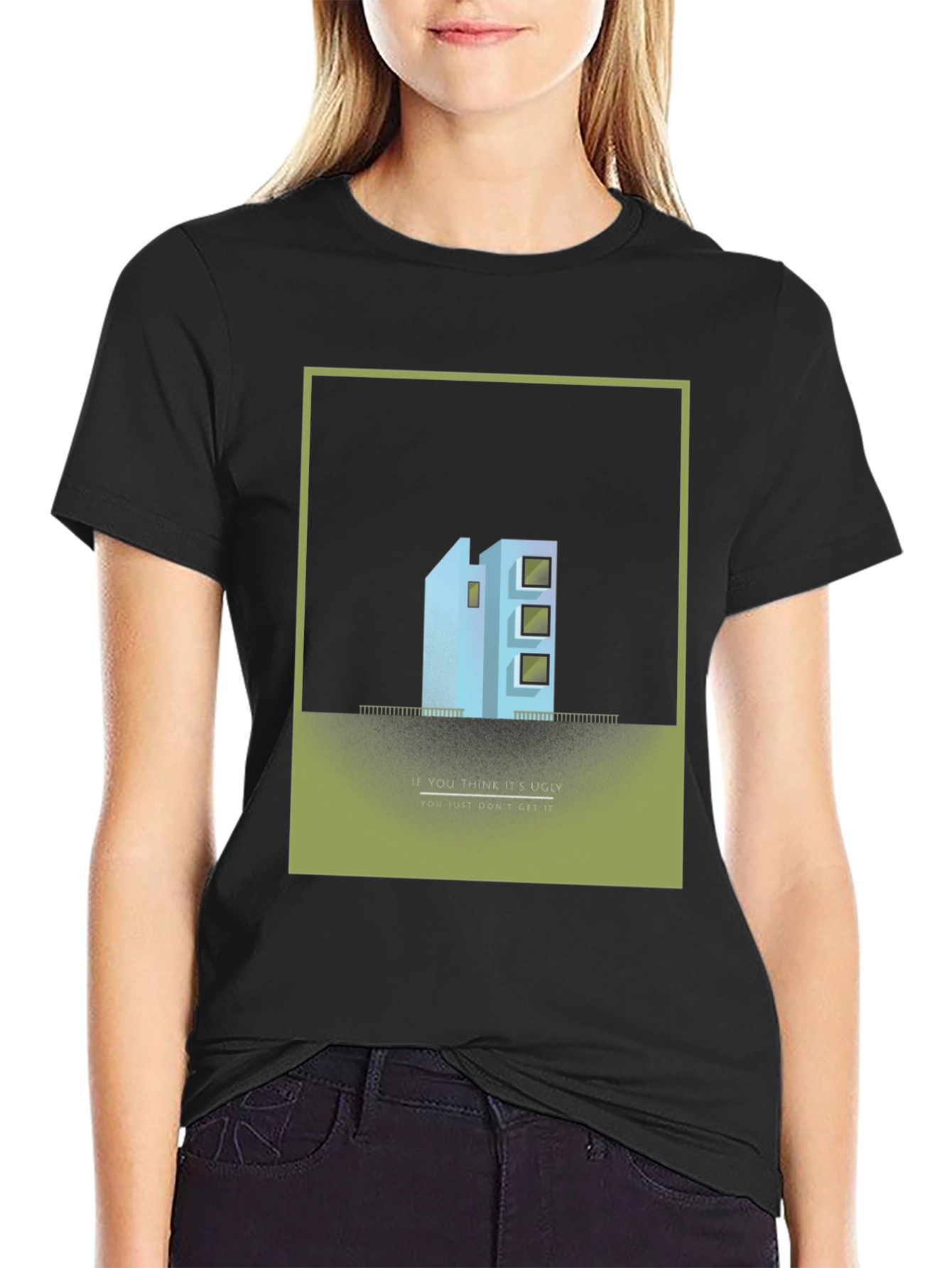 Unique Building Design T-Shirt - Modern Art Tee