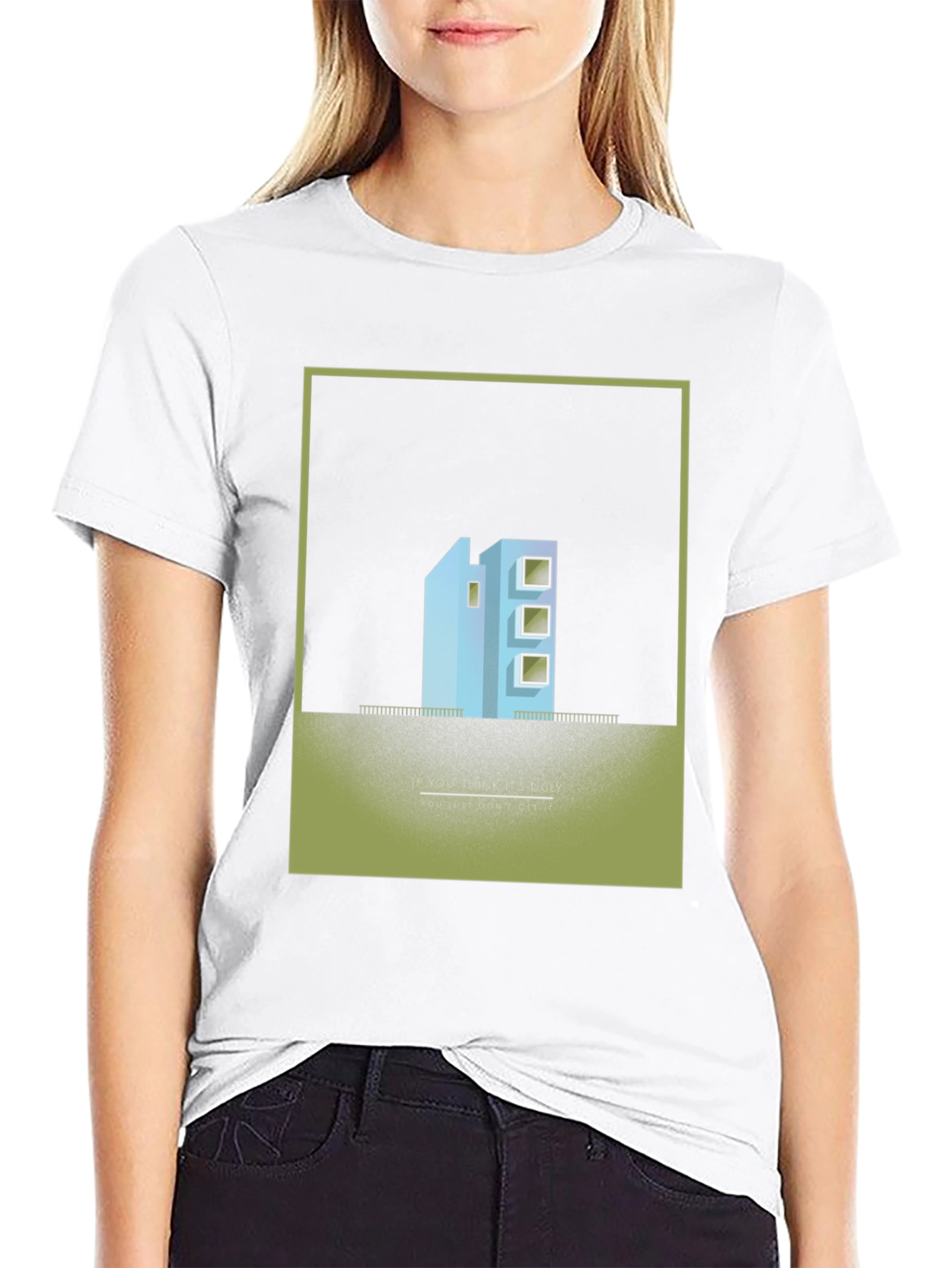 Unique Building Design T-Shirt - Modern Art Tee