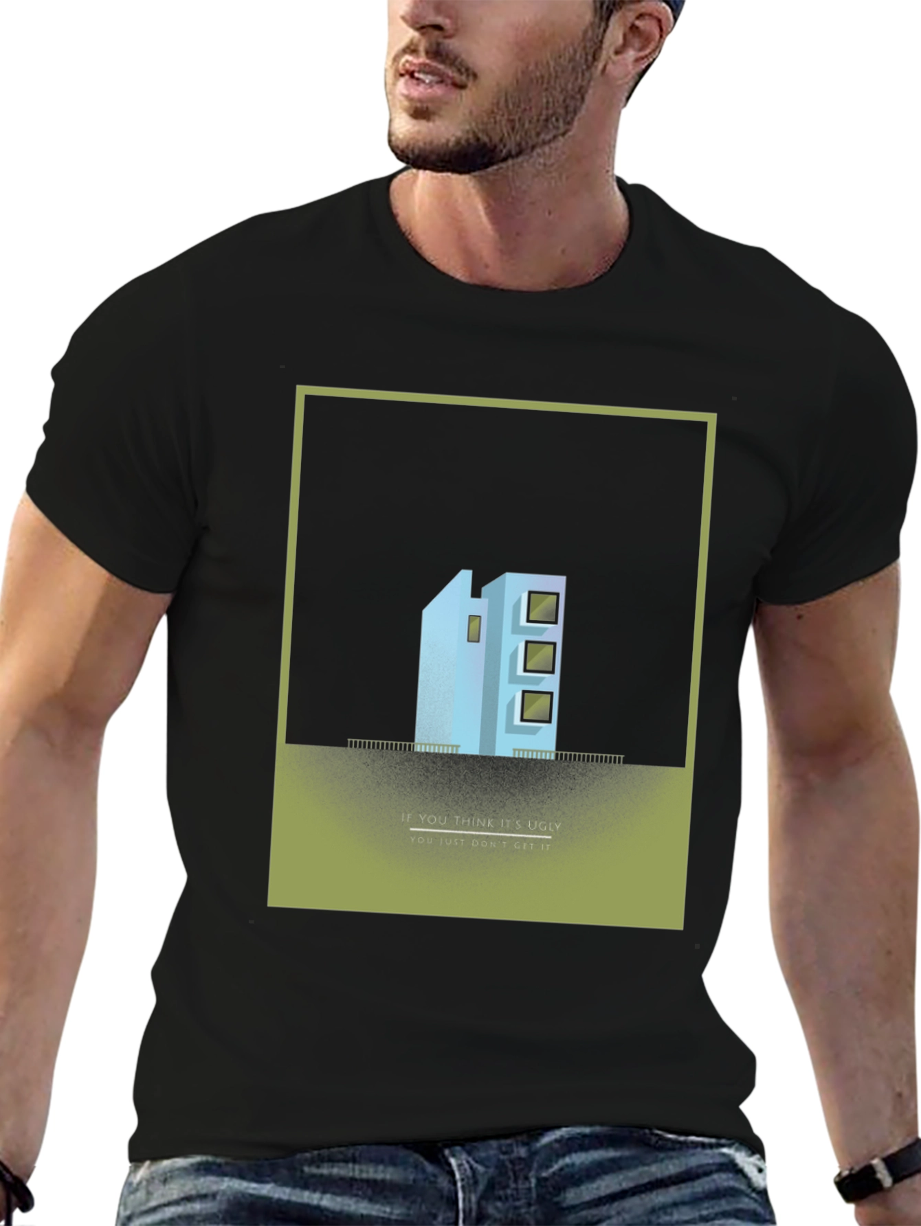 Unique Building Design T-Shirt - Modern Art Tee