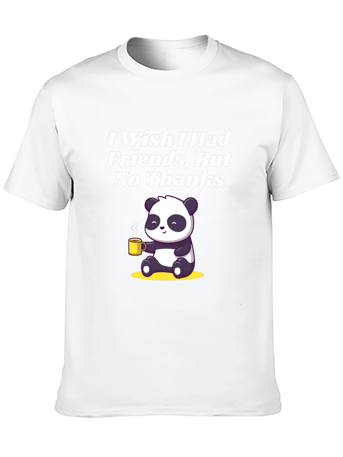 I Wish I Had Friends Panda T-Shirt