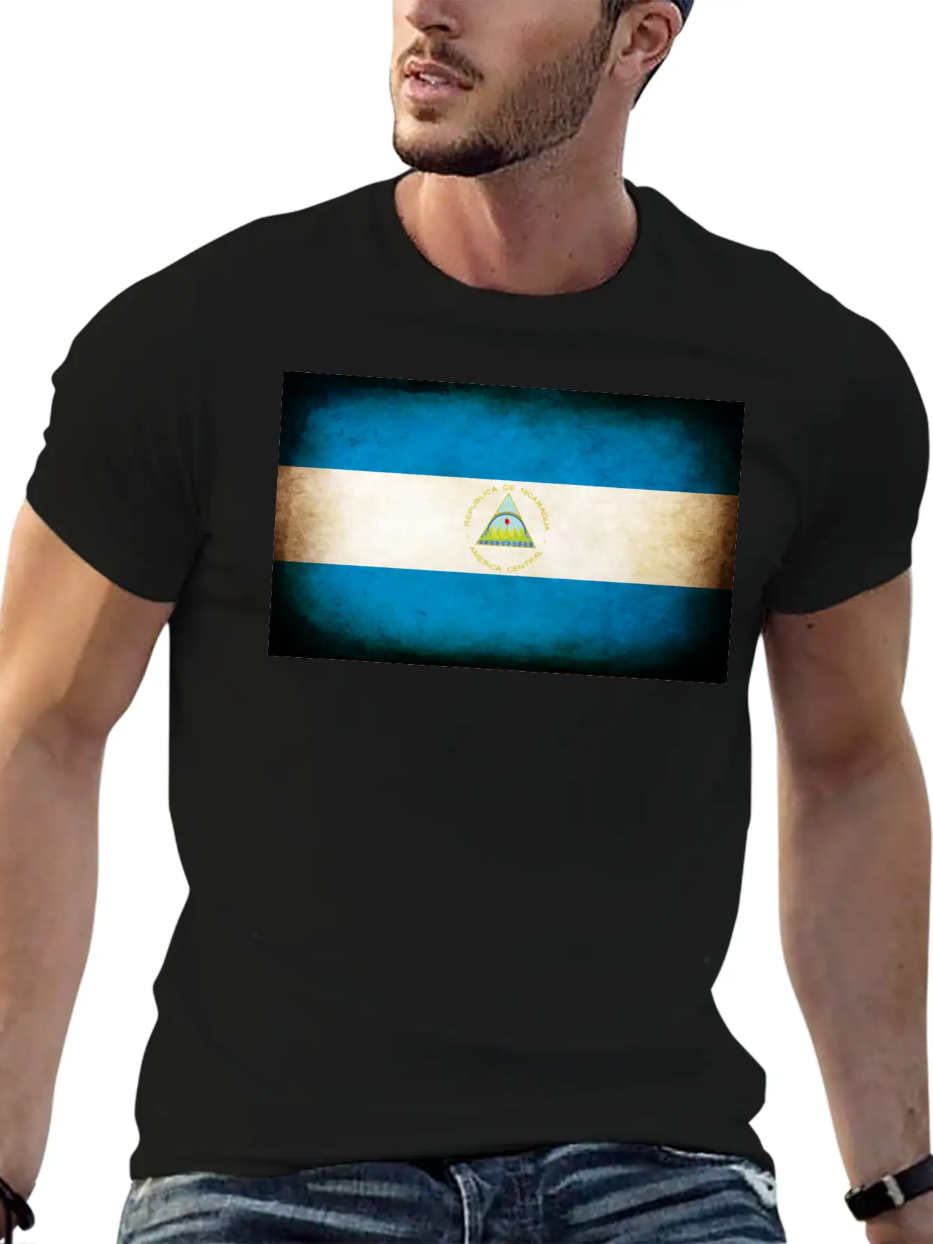 Nicaragua Flag Stylish Everyday T-Shirt – Unisex Basic Cotton Tee