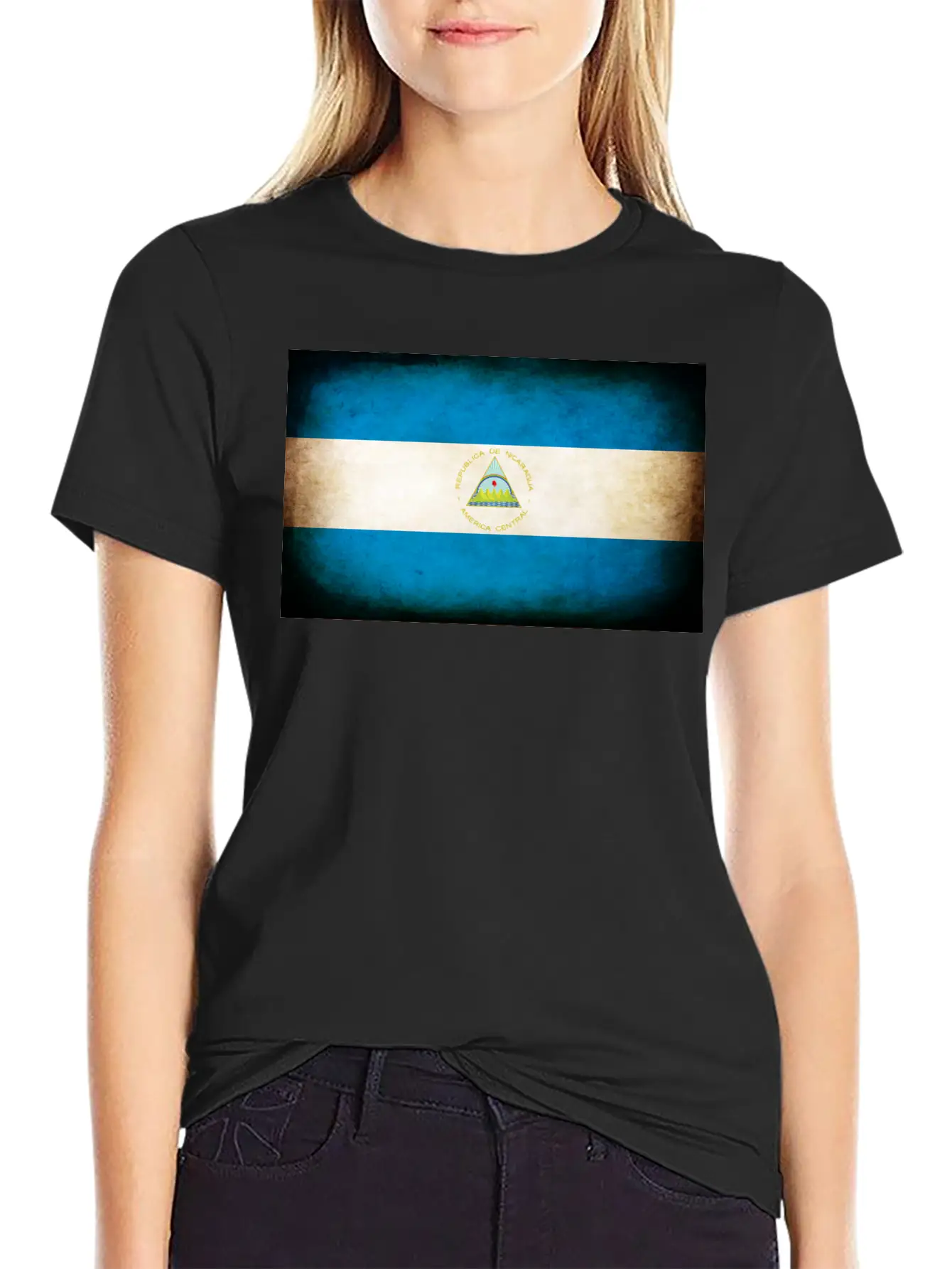 Nicaragua Flag Stylish Everyday T-Shirt – Unisex Basic Cotton Tee