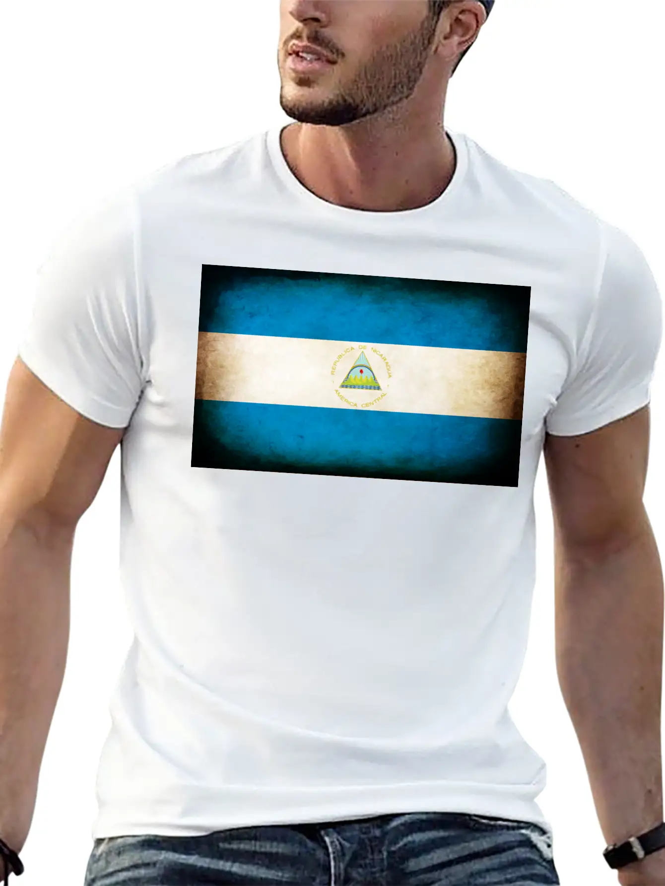 Nicaragua Flag Stylish Everyday T-Shirt – Unisex Basic Cotton Tee