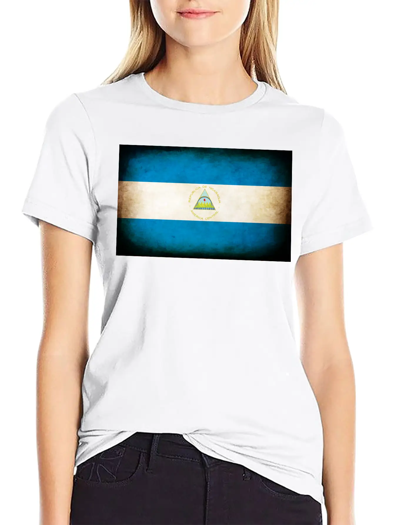 Nicaragua Flag Stylish Everyday T-Shirt – Unisex Basic Cotton Tee