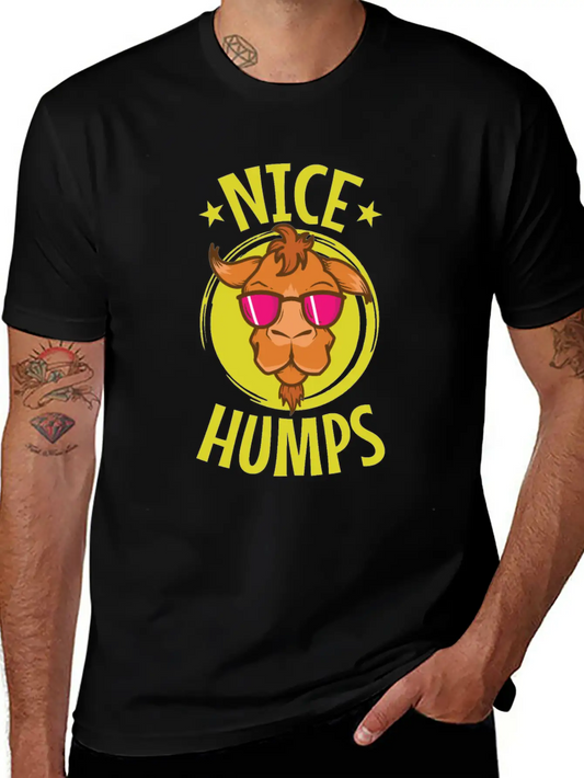 Nice Humps Cool Camel Dromedary Unisex Short Sleeve Soft Cotton T-Shirt – Casual Everyday Wear