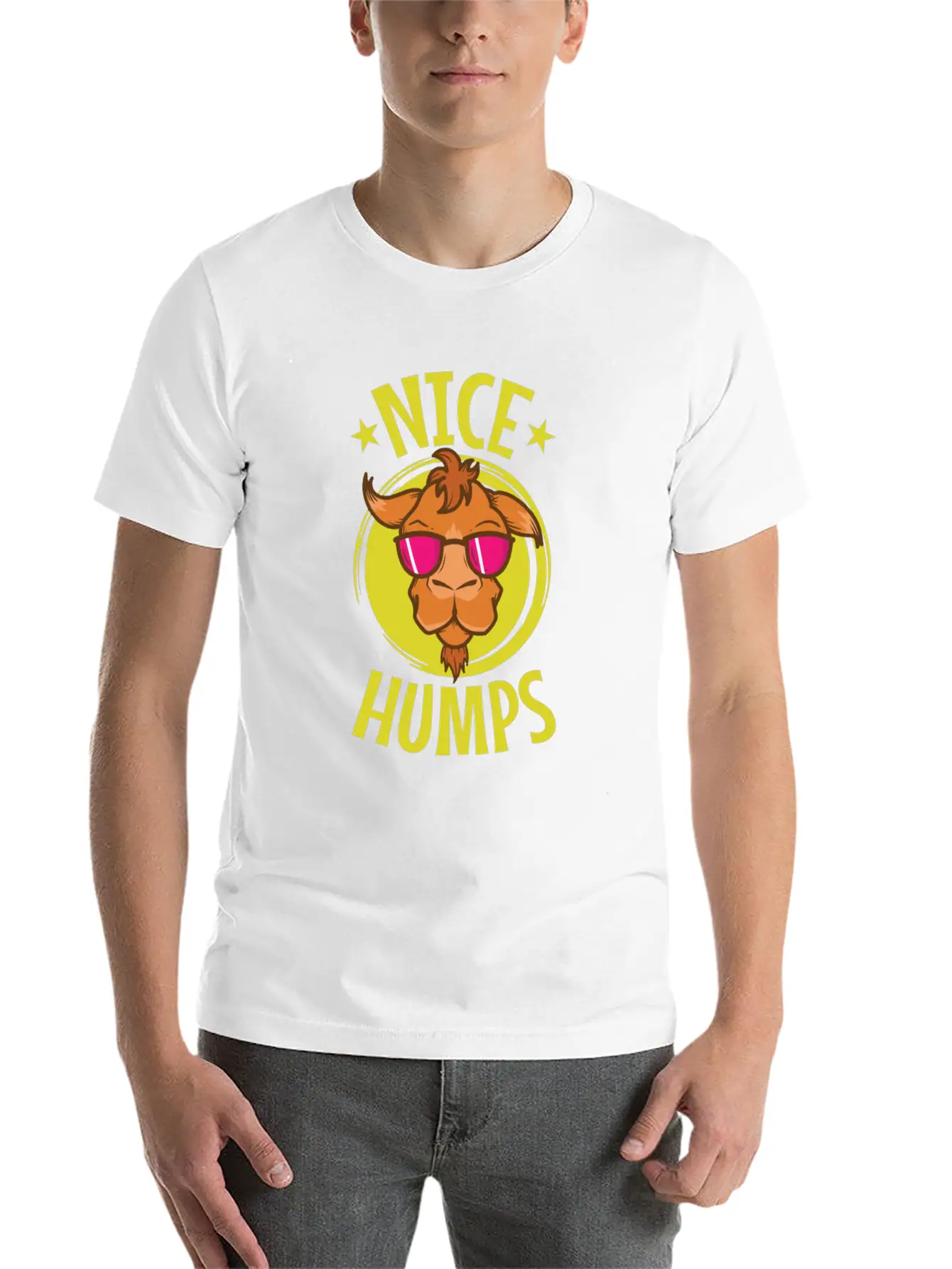 Nice Humps Cool Camel Dromedary Unisex Short Sleeve Soft Cotton T-Shirt – Casual Everyday Wear