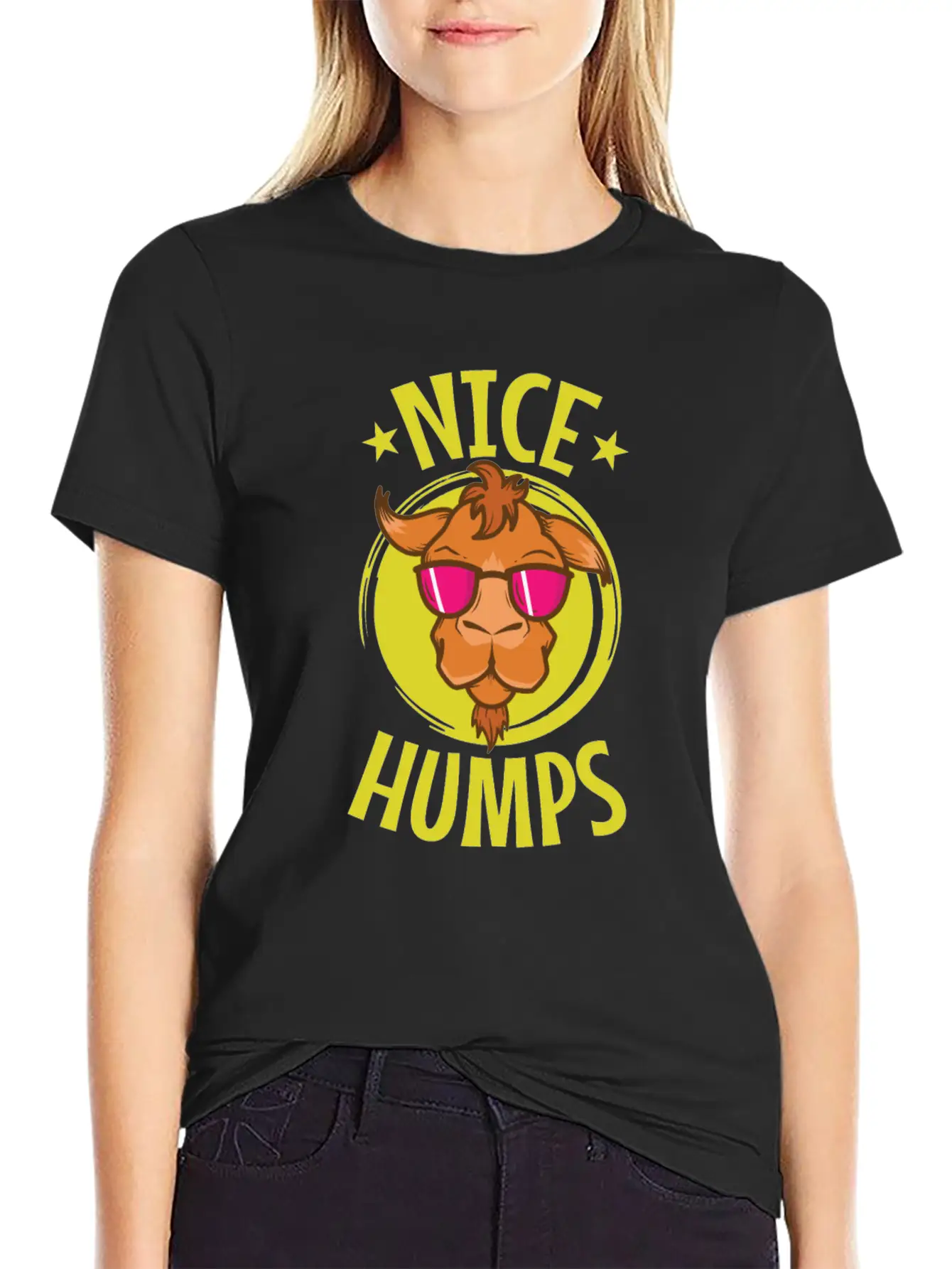 Nice Humps Cool Camel Dromedary Unisex Short Sleeve Soft Cotton T-Shirt – Casual Everyday Wear