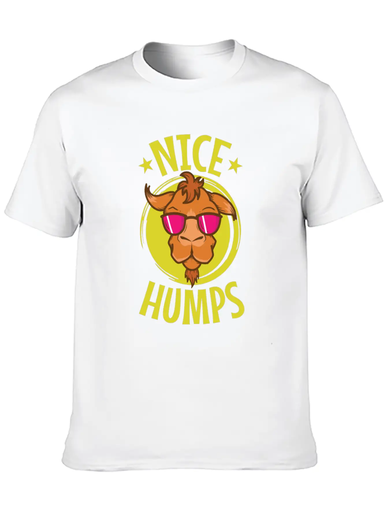 Nice Humps Cool Camel Dromedary Unisex Short Sleeve Soft Cotton T-Shirt – Casual Everyday Wear