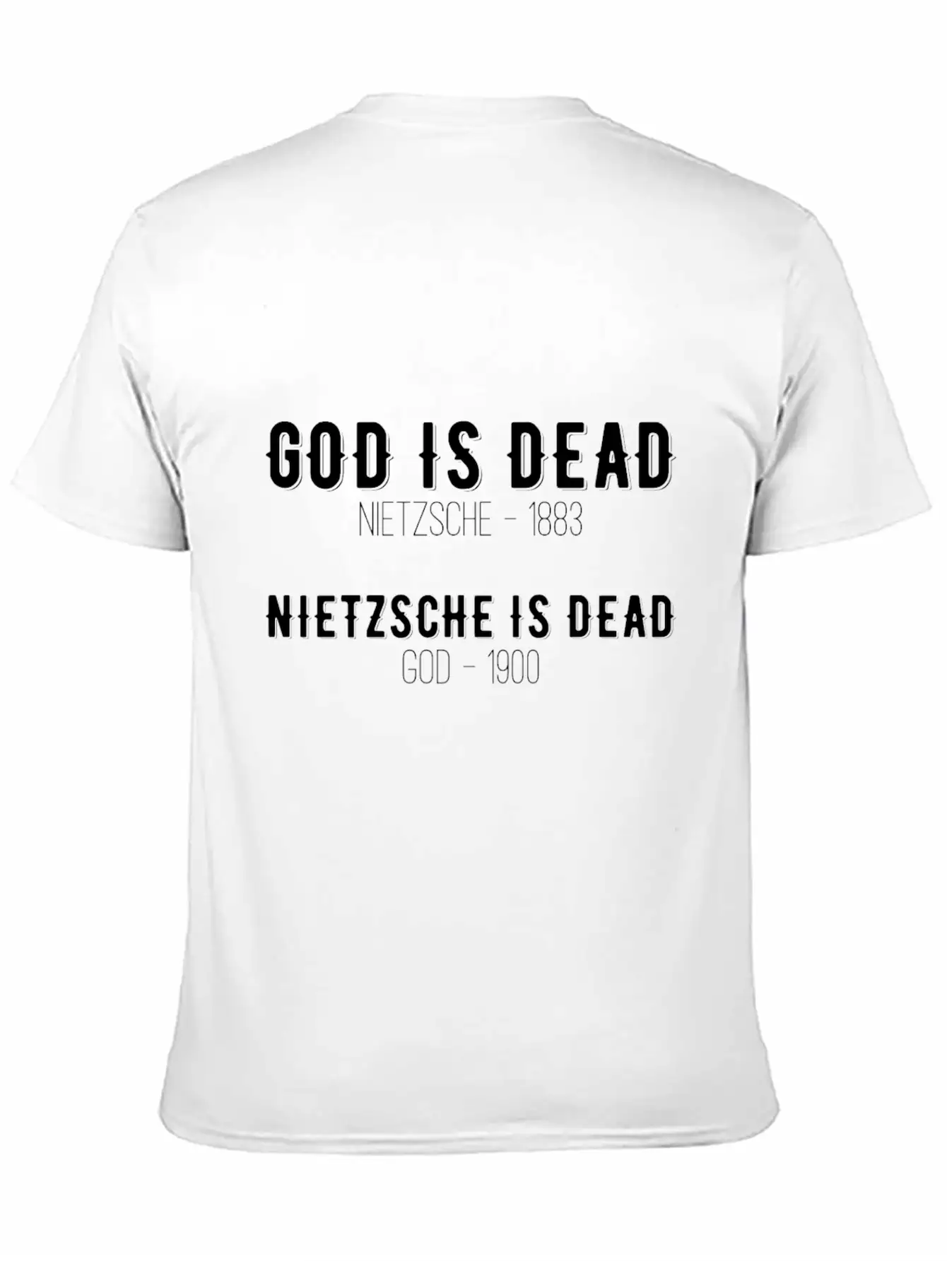 Nietzsche Philosophy Nihilist Nihilism Gift Timeless Short Sleeve Tee – Comfy And Minimalist Design