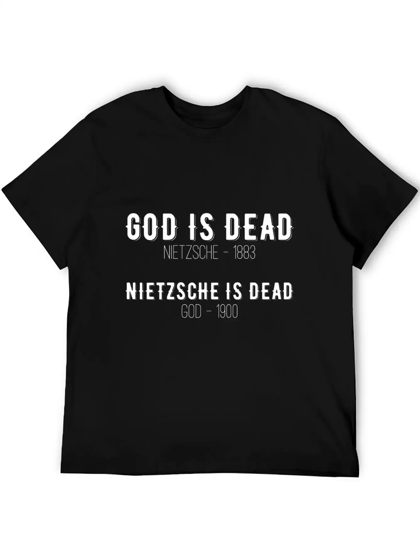 Nietzsche Philosophy Nihilist Nihilism Gift Timeless Short Sleeve Tee – Comfy And Minimalist Design