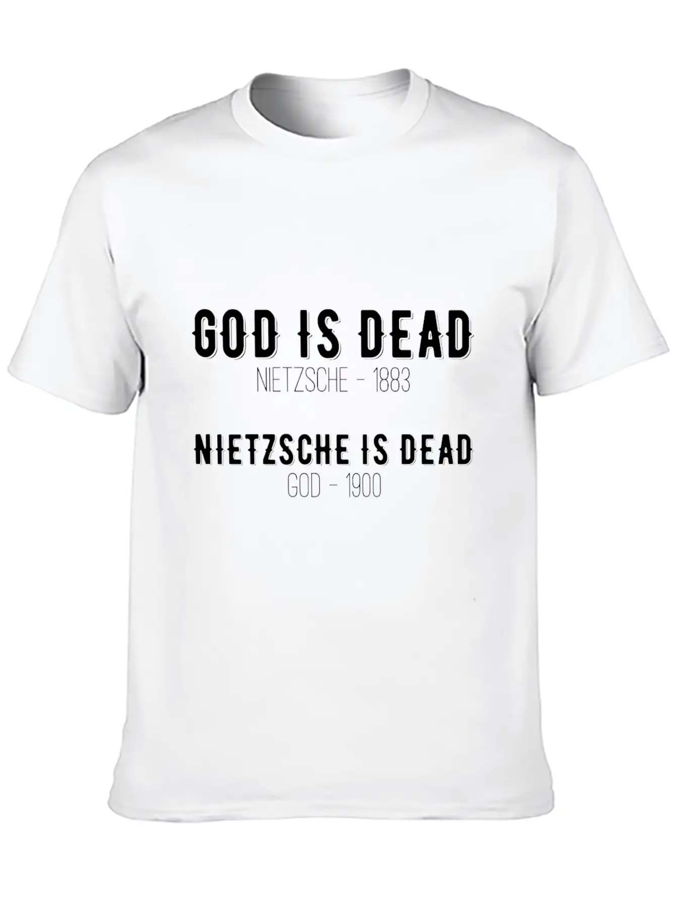 Nietzsche Philosophy Nihilist Nihilism Gift Timeless Short Sleeve Tee – Comfy And Minimalist Design
