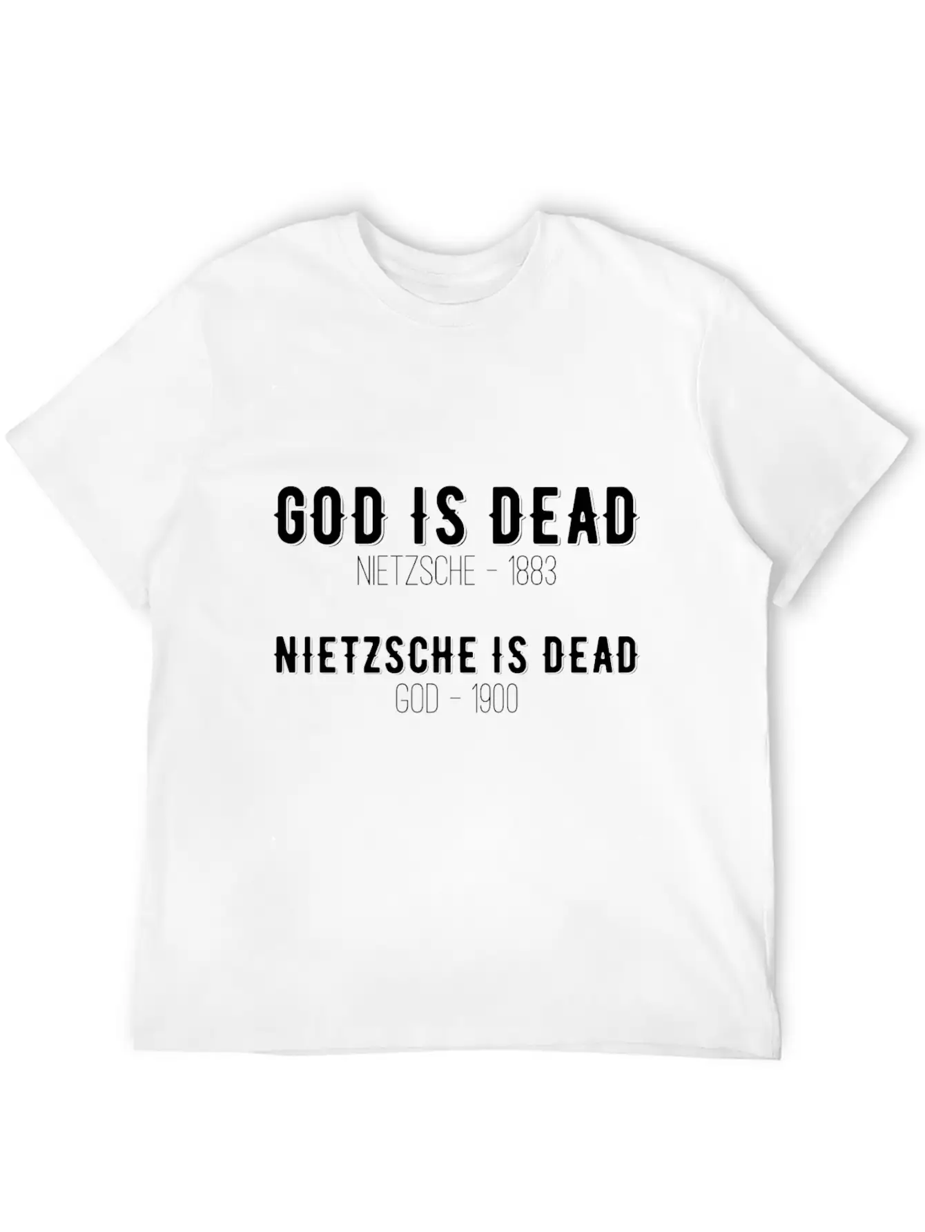 Nietzsche Philosophy Nihilist Nihilism Gift Timeless Short Sleeve Tee – Comfy And Minimalist Design