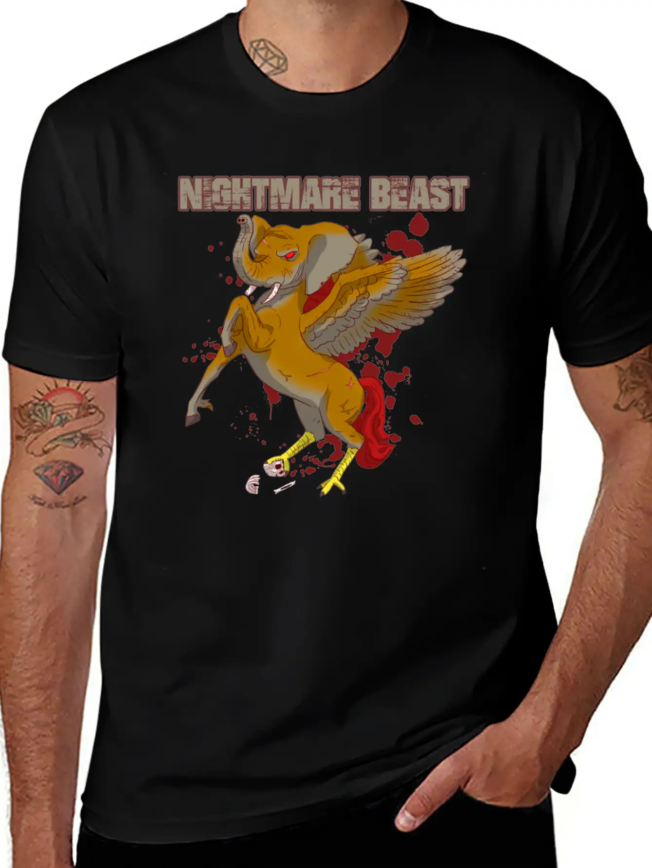 Nightmare Beast Comfortable Minimalist Graphic Tee – Summer Style Essential