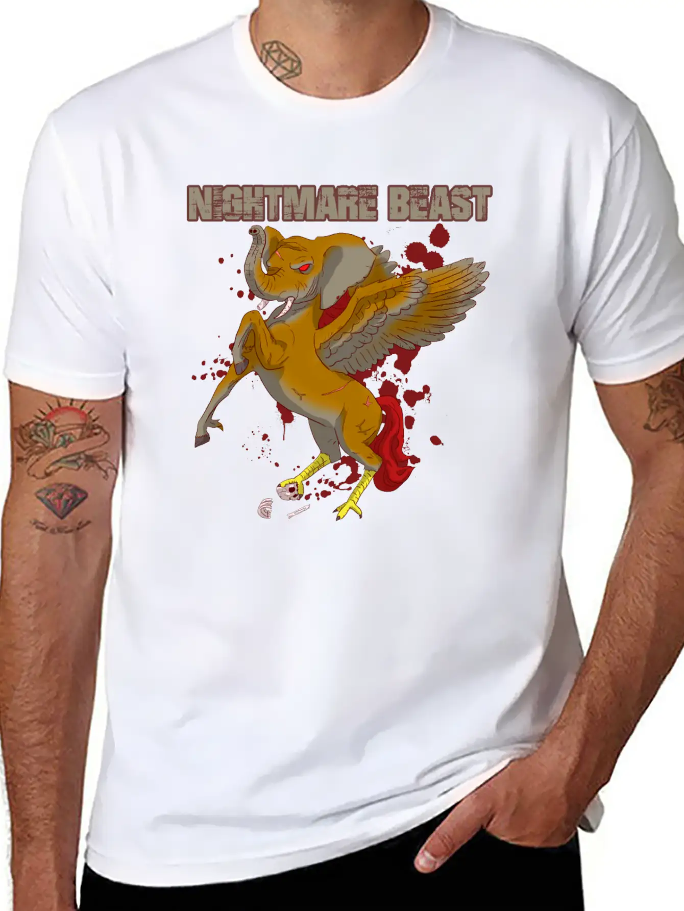 Nightmare Beast Comfortable Minimalist Graphic Tee – Summer Style Essential