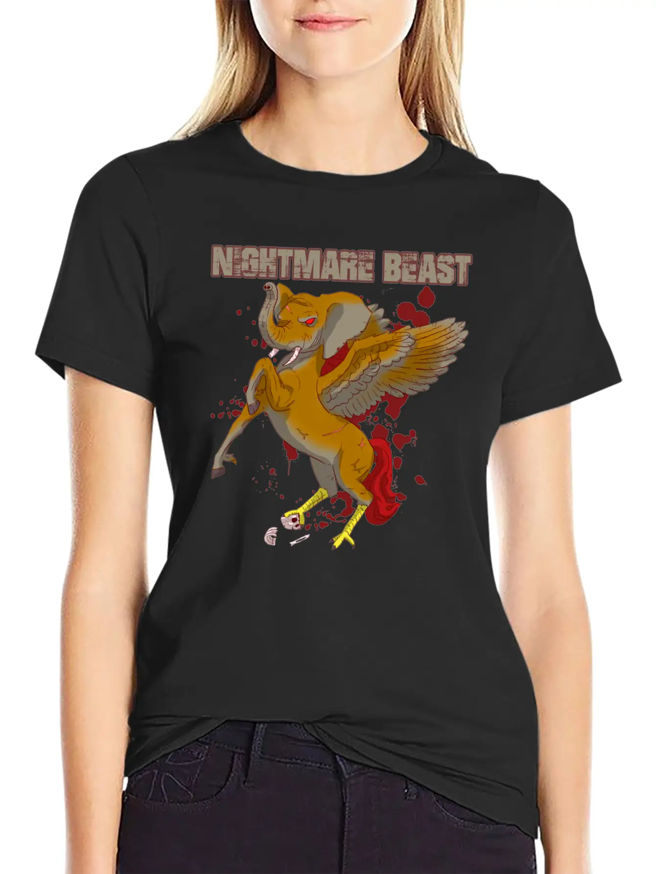 Nightmare Beast Comfortable Minimalist Graphic Tee – Summer Style Essential