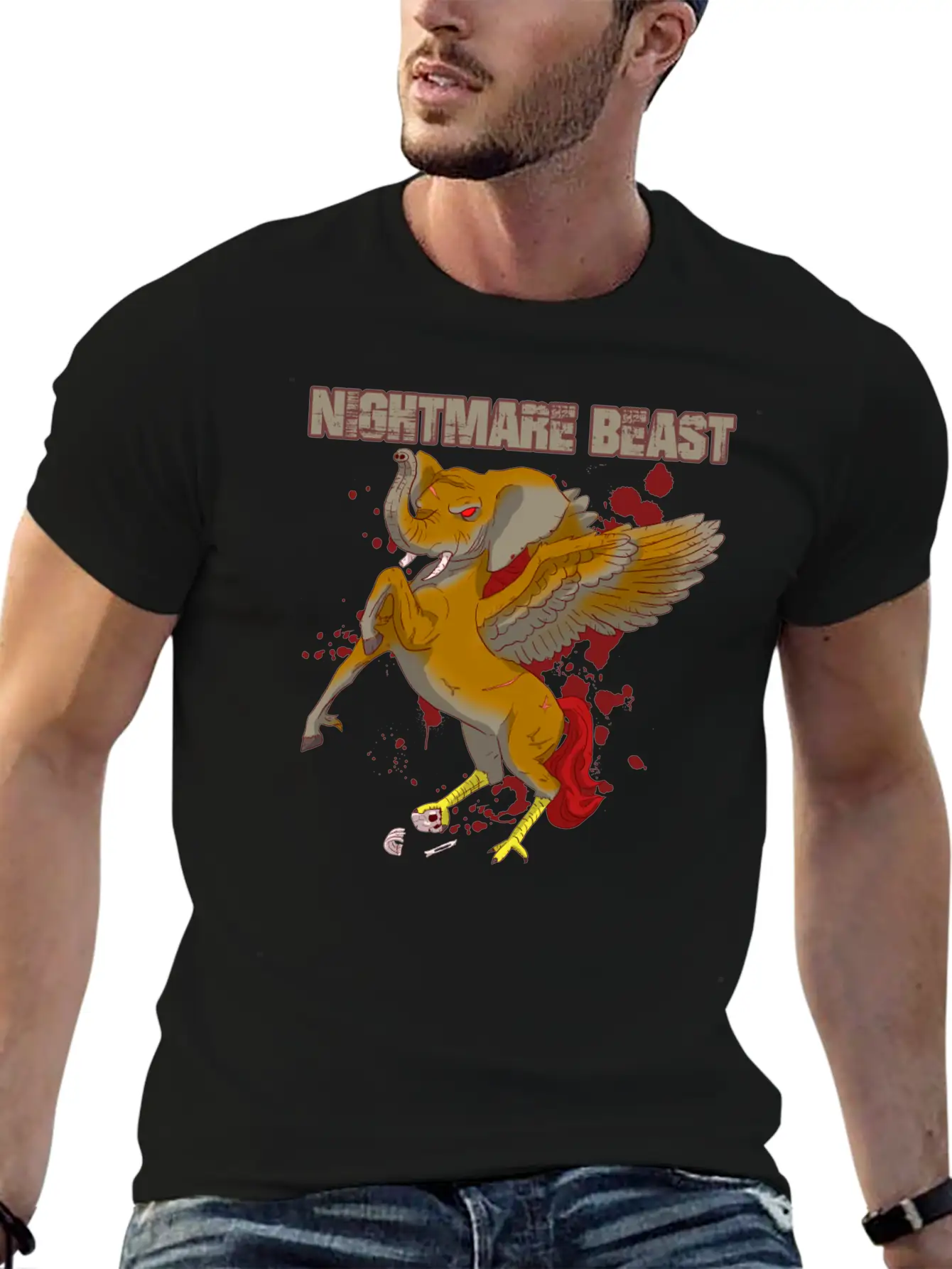 Nightmare Beast Comfortable Minimalist Graphic Tee – Summer Style Essential