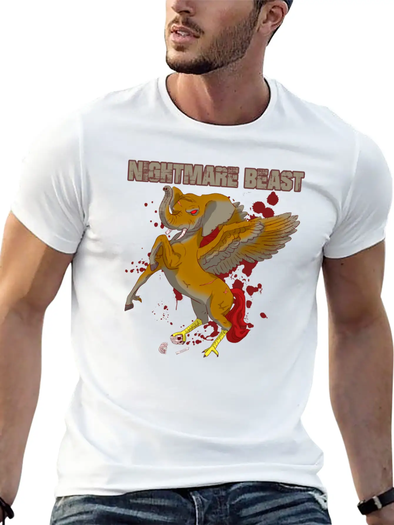 Nightmare Beast Comfortable Minimalist Graphic Tee – Summer Style Essential