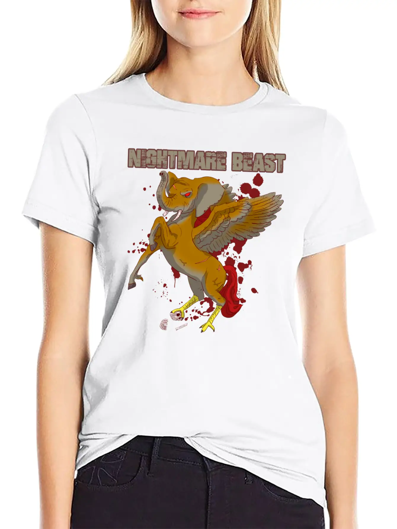 Nightmare Beast Comfortable Minimalist Graphic Tee – Summer Style Essential