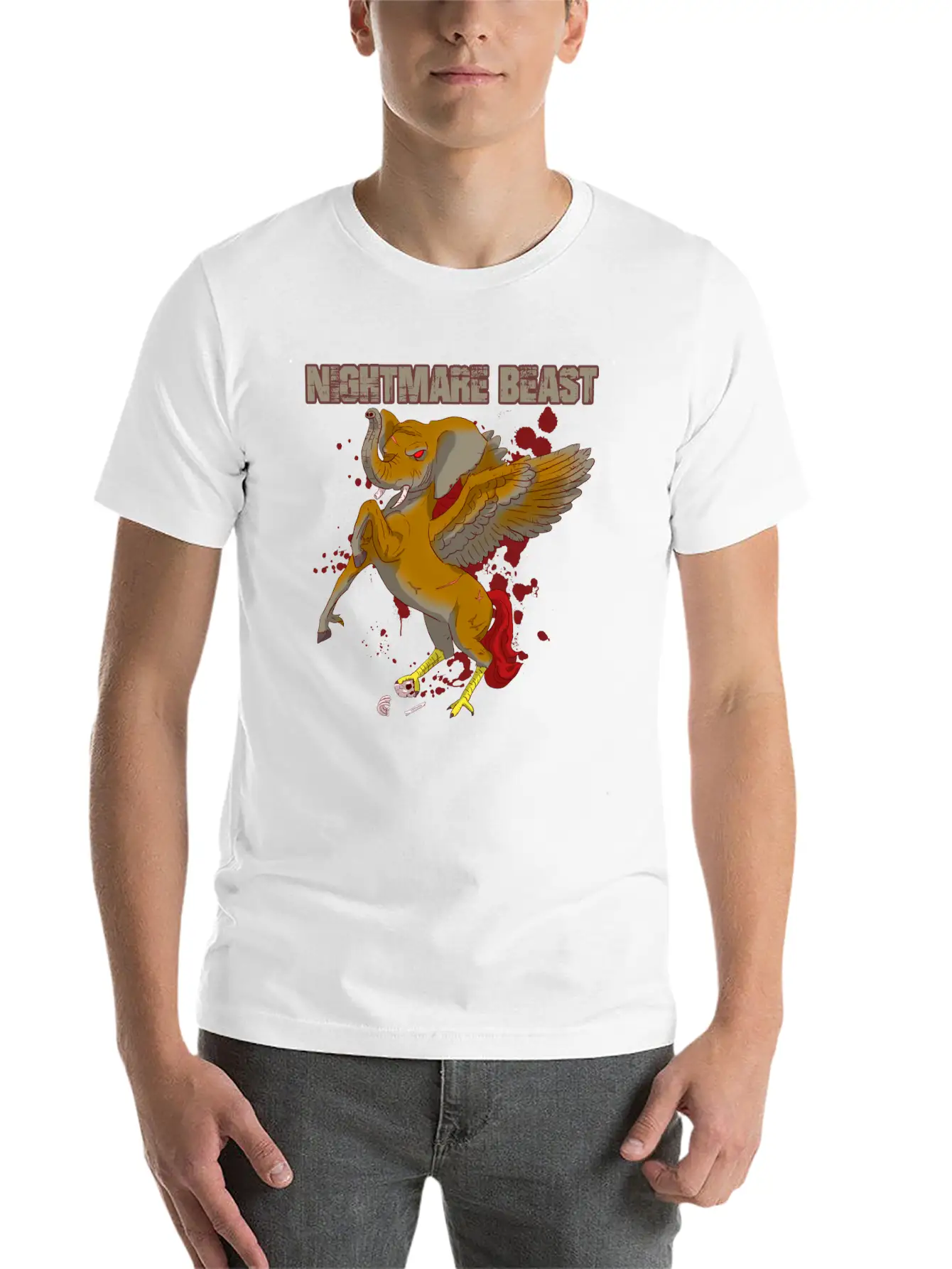 Nightmare Beast Comfortable Minimalist Graphic Tee – Summer Style Essential