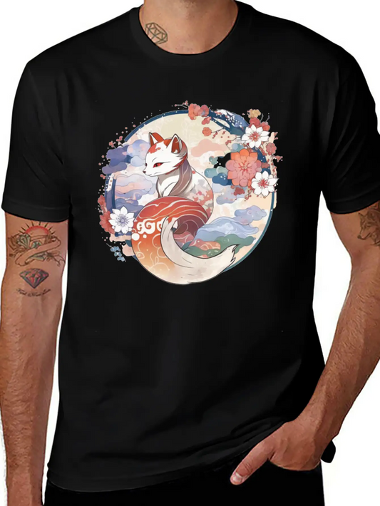 Nine Tailed Fox Spirit Stylish Everyday T-Shirt – Unisex Basic Cotton Tee