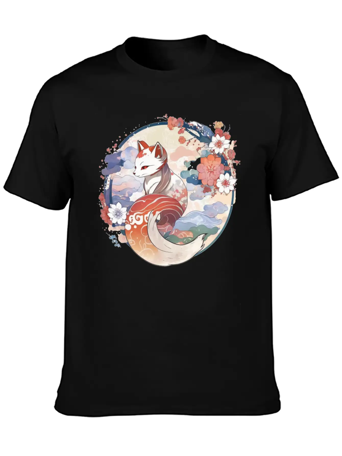 Nine Tailed Fox Spirit Stylish Everyday T-Shirt – Unisex Basic Cotton Tee