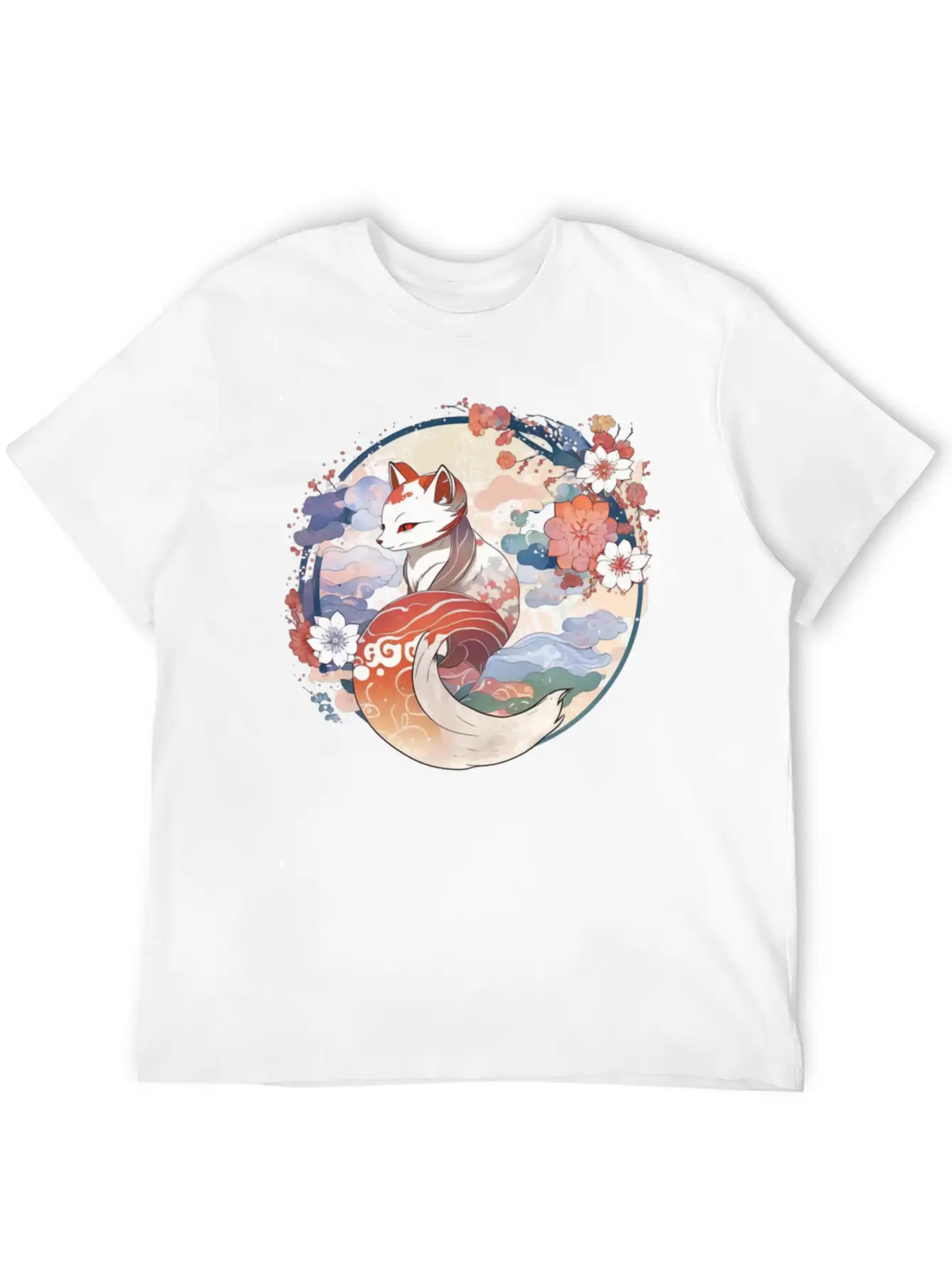 Nine Tailed Fox Spirit Stylish Everyday T-Shirt – Unisex Basic Cotton Tee
