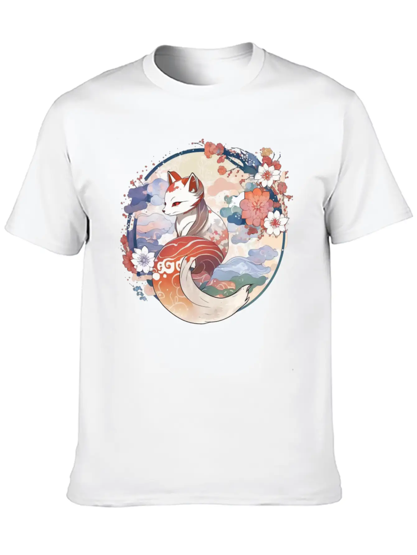 Nine Tailed Fox Spirit Stylish Everyday T-Shirt – Unisex Basic Cotton Tee