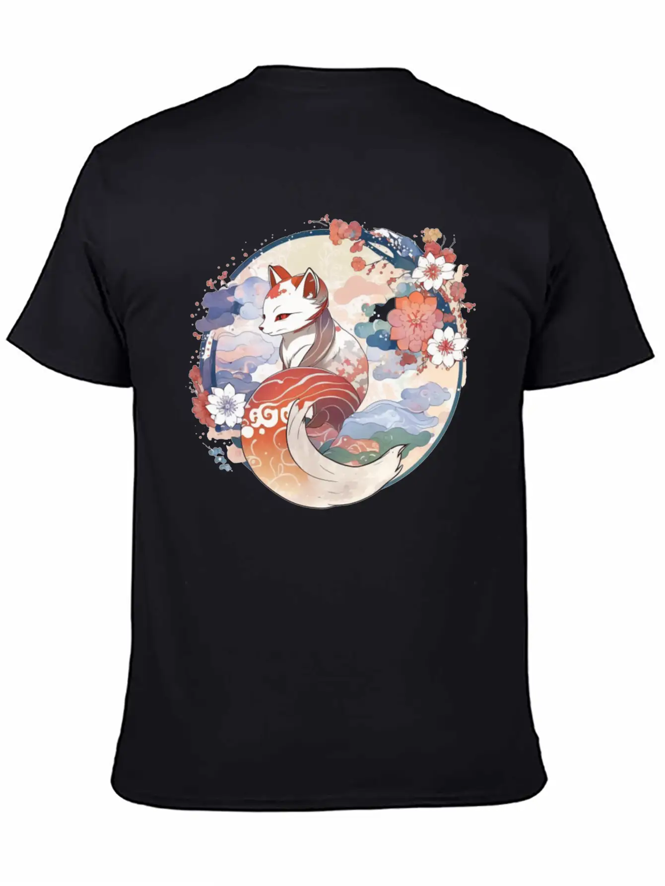 Nine Tailed Fox Spirit Stylish Everyday T-Shirt – Unisex Basic Cotton Tee