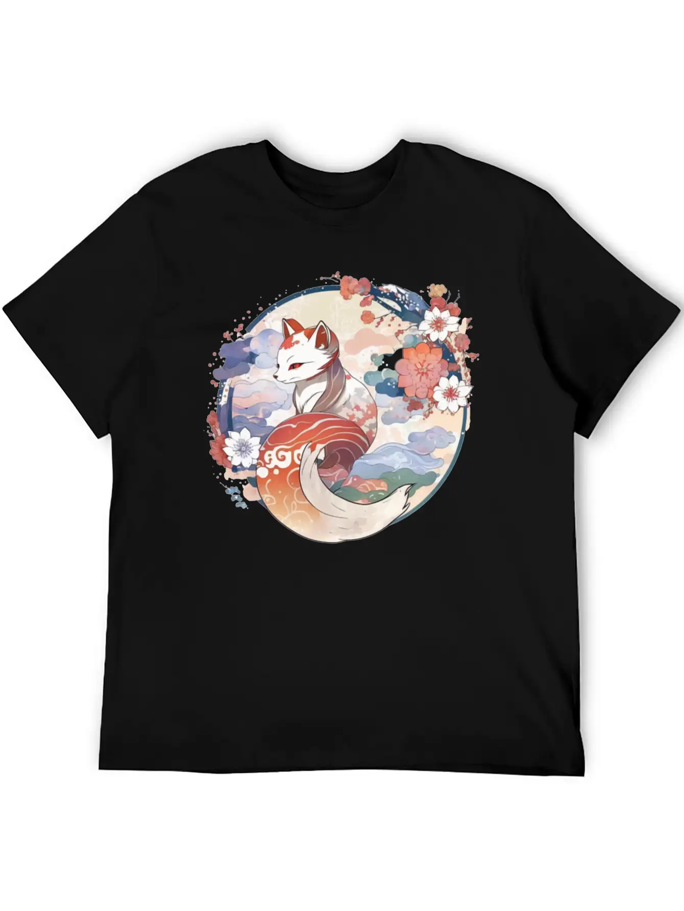 Nine Tailed Fox Spirit Stylish Everyday T-Shirt – Unisex Basic Cotton Tee