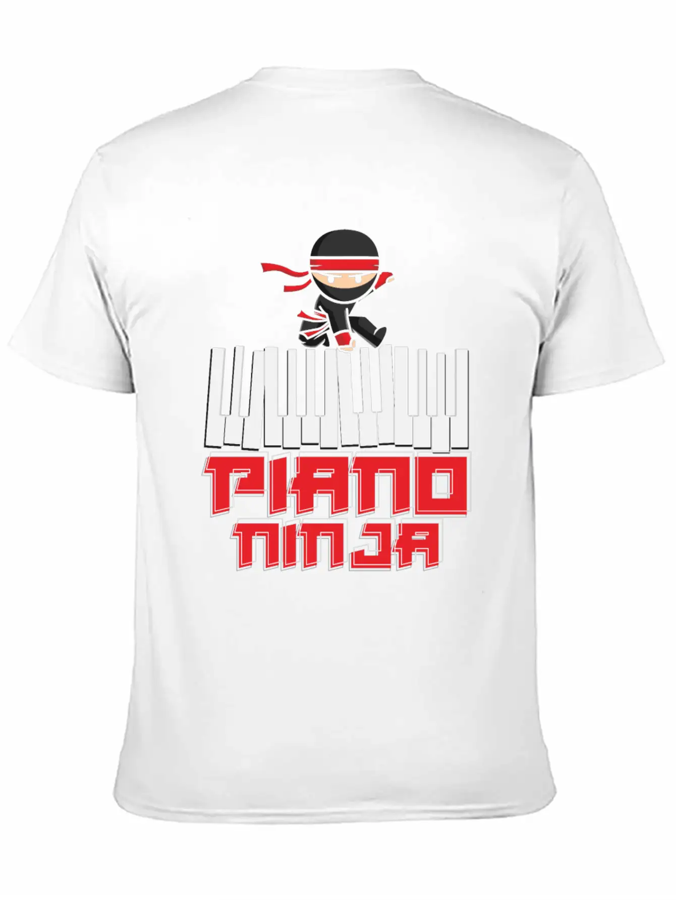 Ninja Musician Piano Piano Stylish Everyday T-Shirt – Unisex Basic Cotton Tee