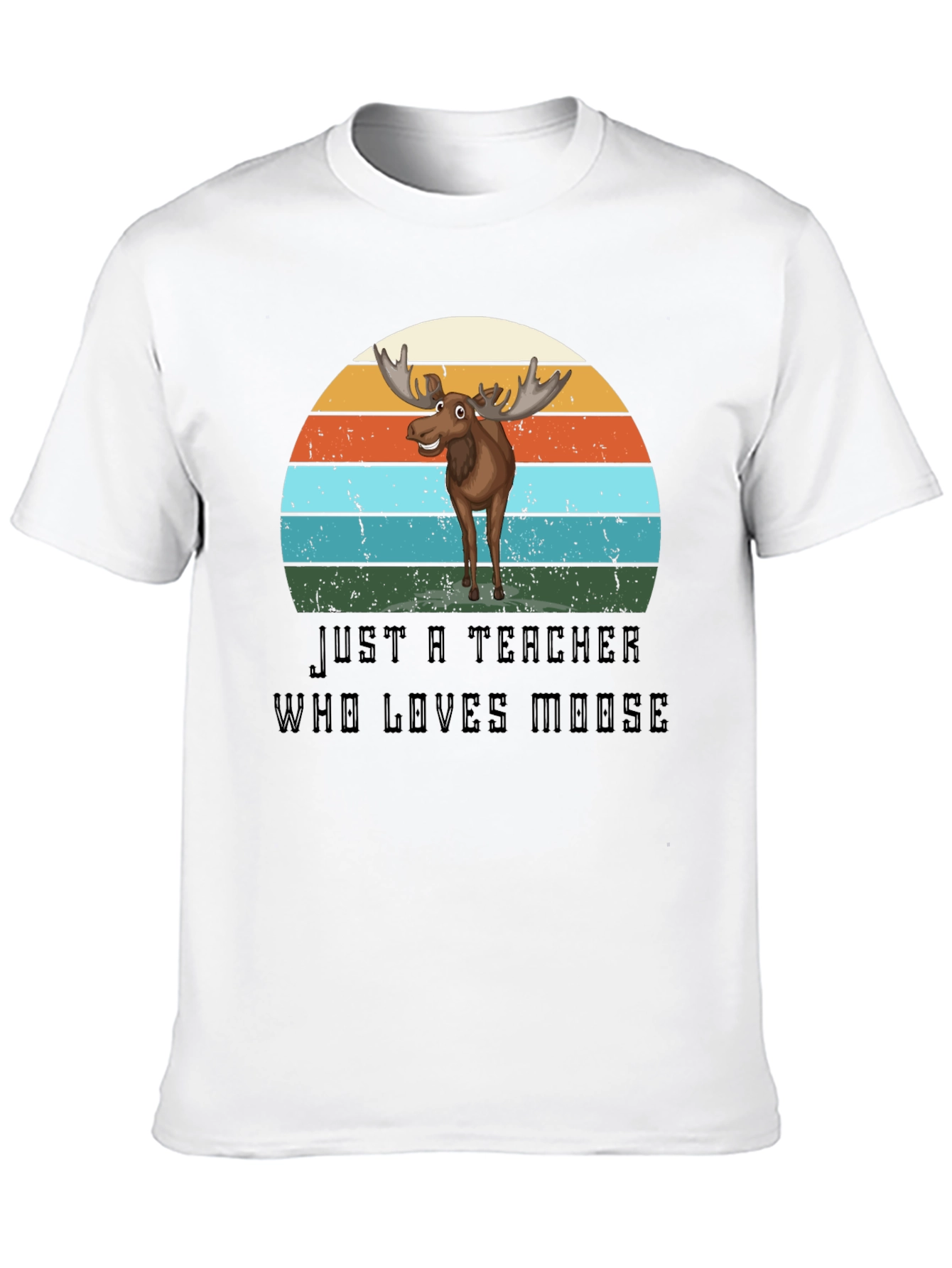 Teacher Who Loves Moose Graphic T-Shirt