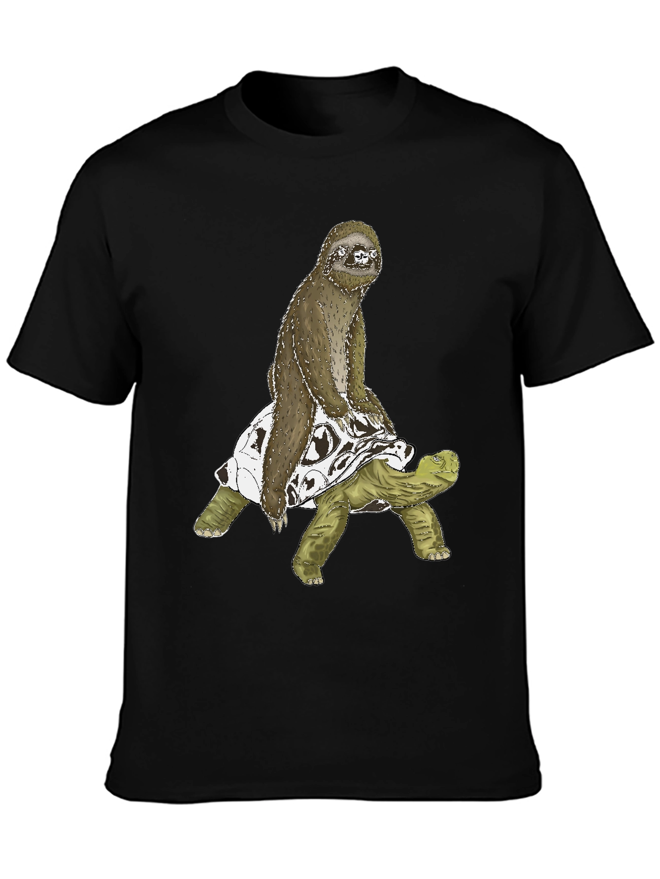 Sloth Riding Turtle Graphic Tee