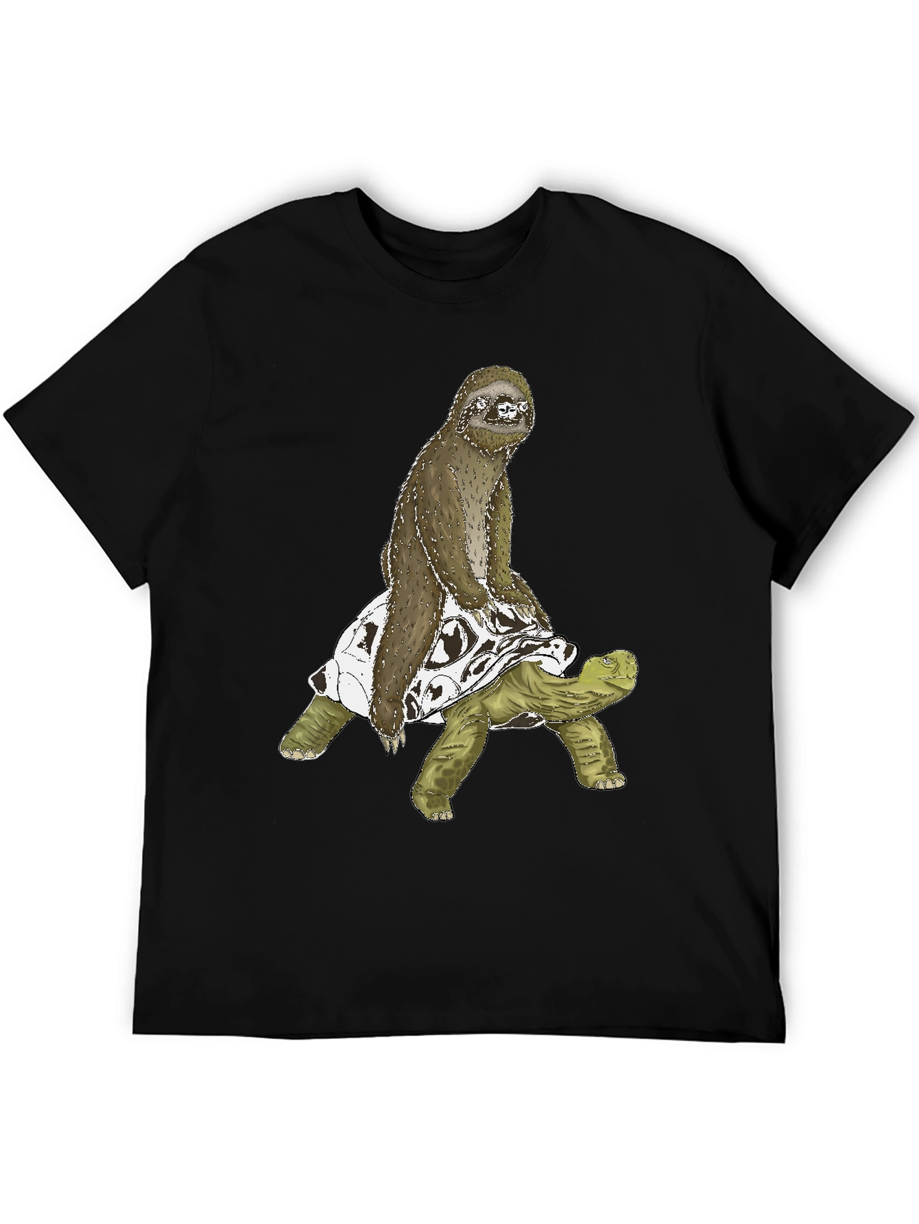 Sloth Riding Turtle Graphic Tee