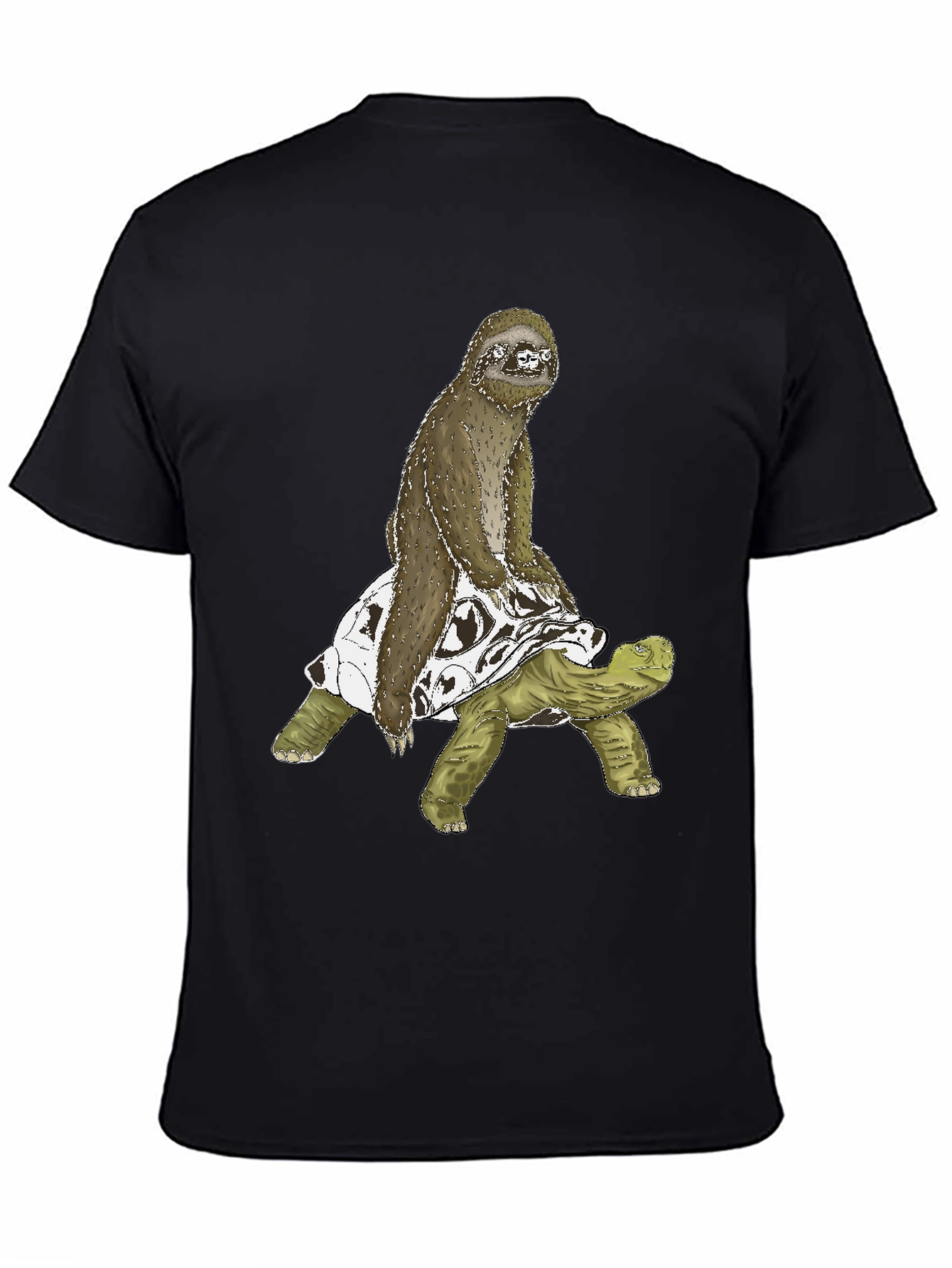 Sloth Riding Turtle Graphic Tee