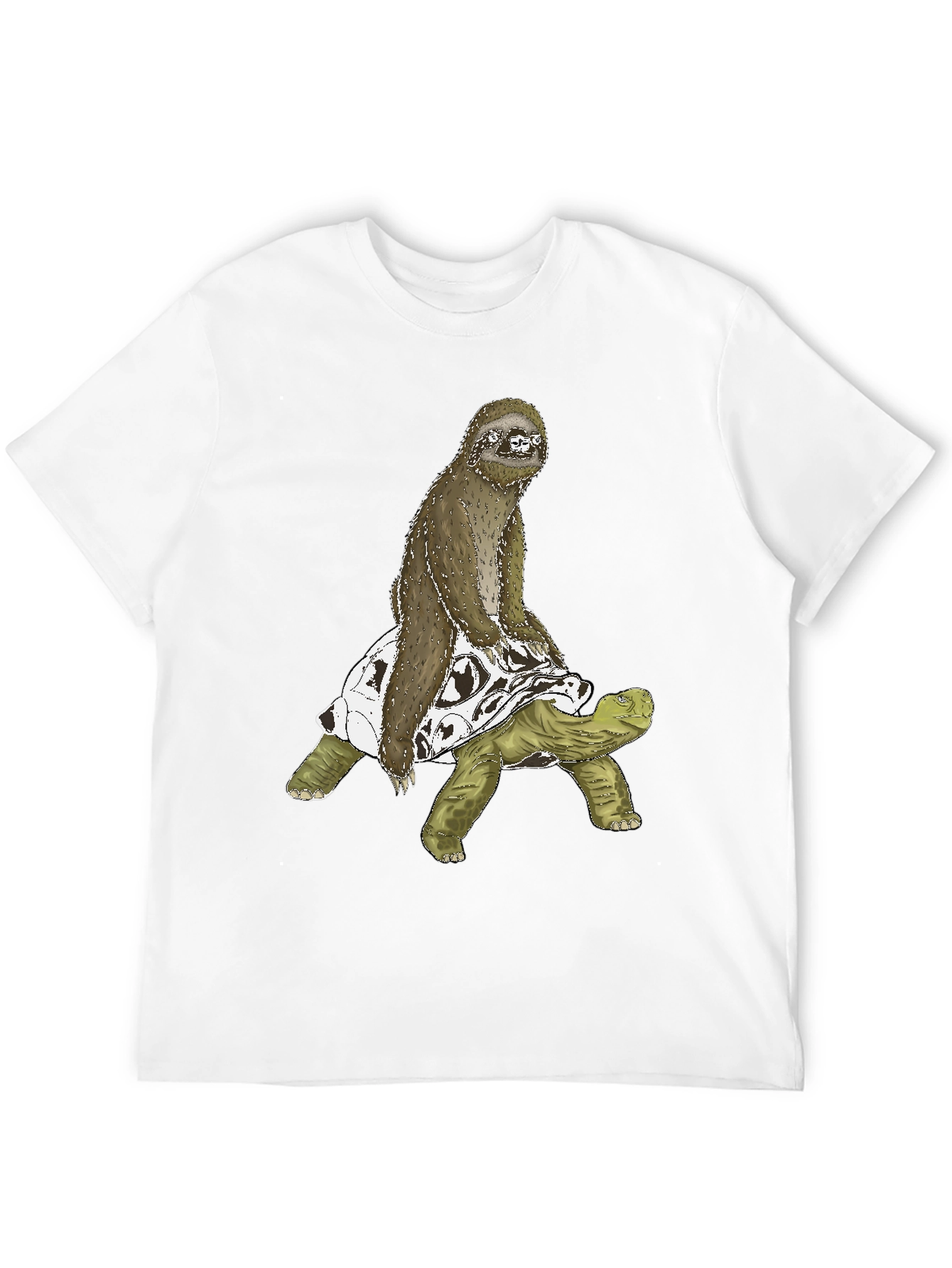 Sloth Riding Turtle Graphic Tee