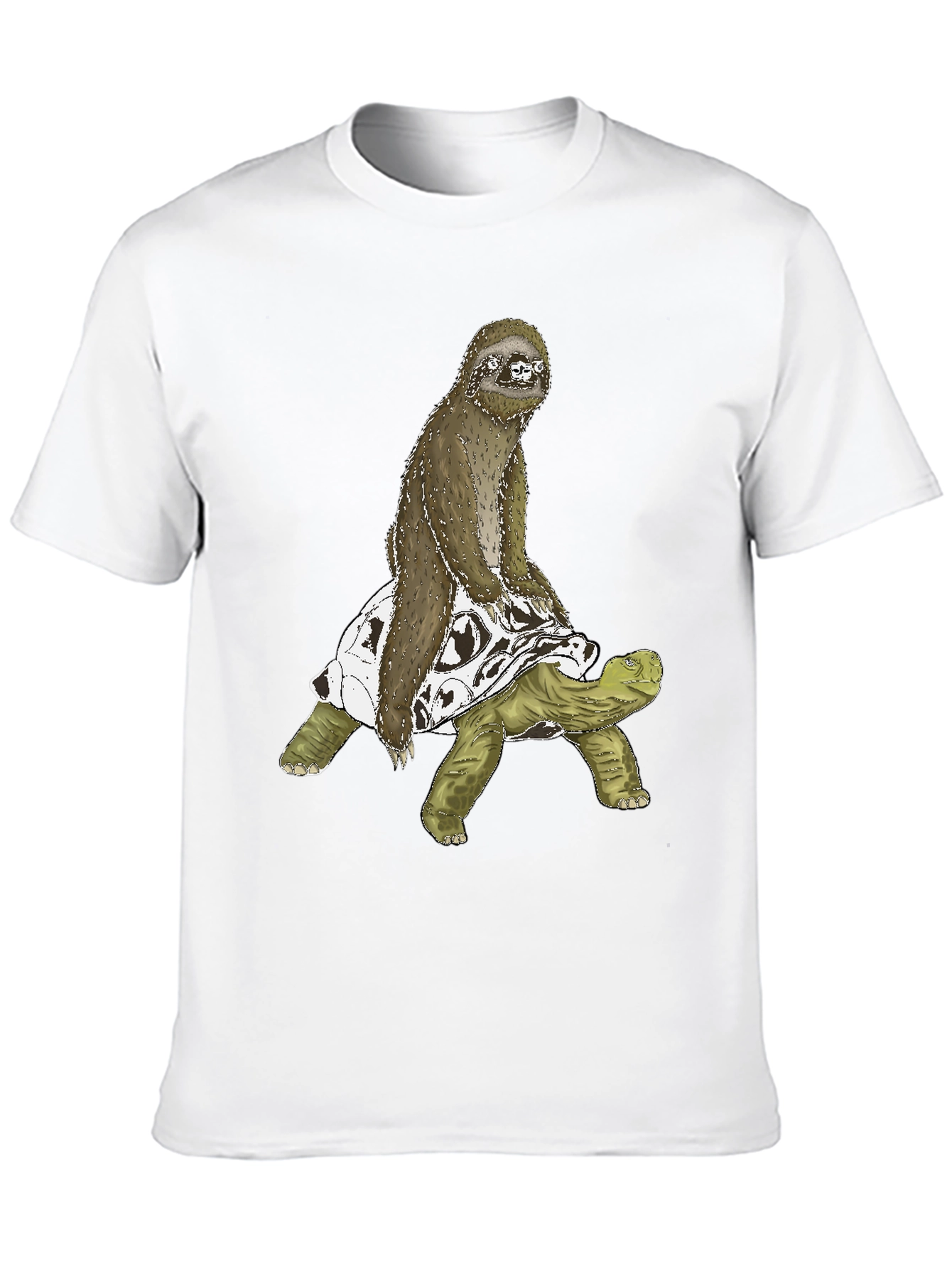 Sloth Riding Turtle Graphic Tee