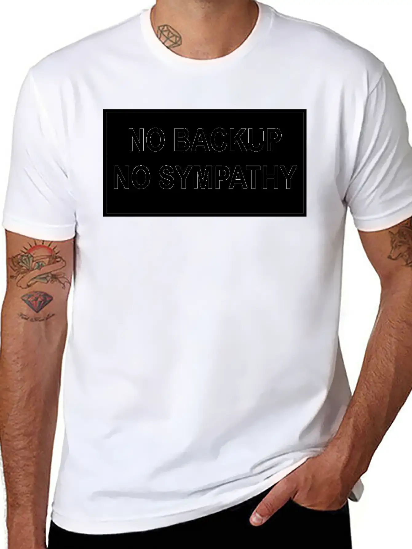 No Backup, No Sympathy Unisex Short Sleeve Soft Cotton T-Shirt – Casual Everyday Wear
